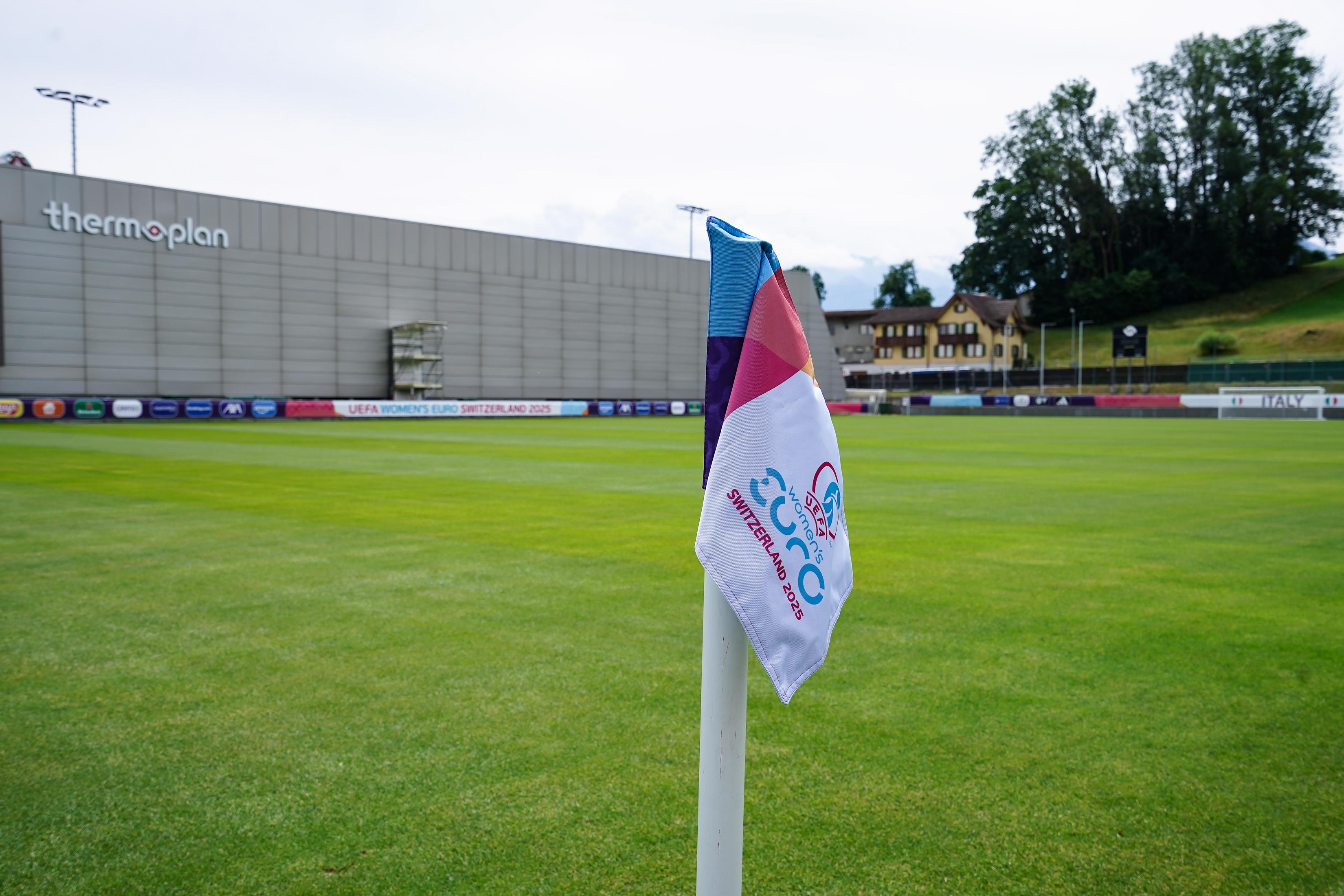 LUCERNE, SWITZERLAND - JUNE 27: General view of the training facility on June 27, 2025 in Lucerne, Switzerland. (Photo by Daniela Porcelli - FIGC/FIGC via Getty Images)