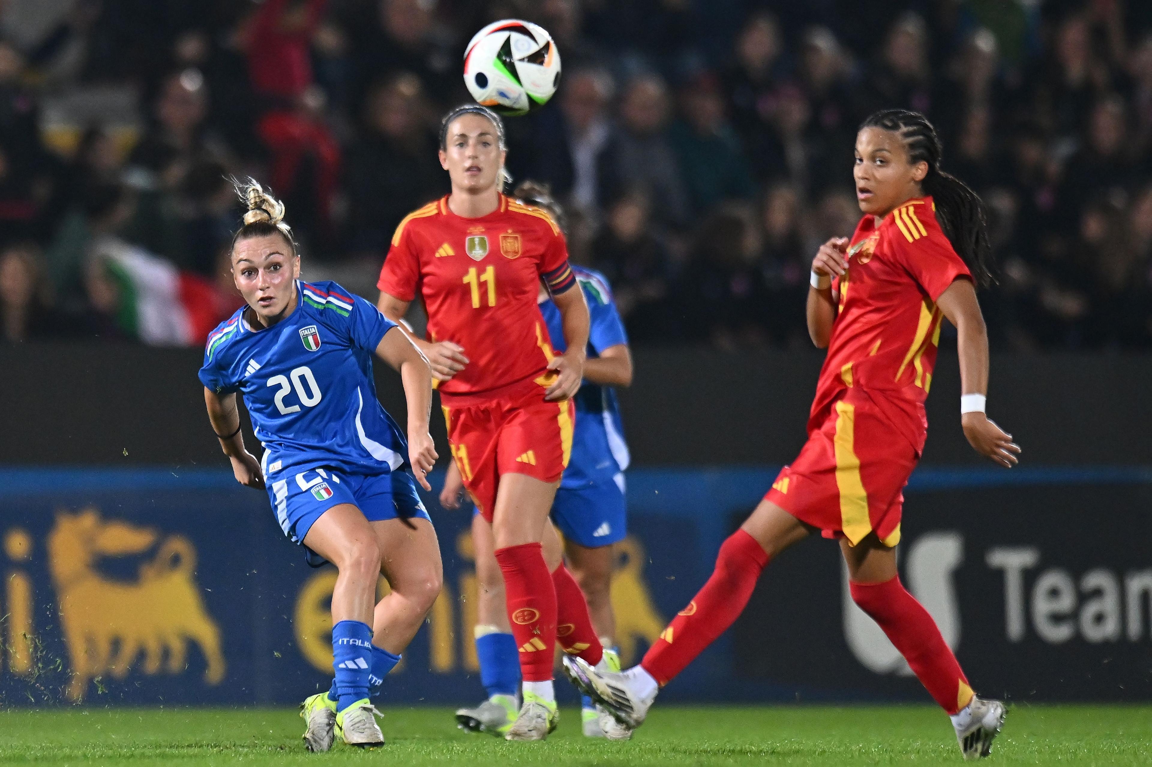 IMOLA, ITALY - OCTOBER 29: Giada Greggi of Italy during the Women's International Friendly match between Italy and Spain on October 29, 2024 in Imola, Italy. (Photo by FIGC/FIGC via Getty Images)