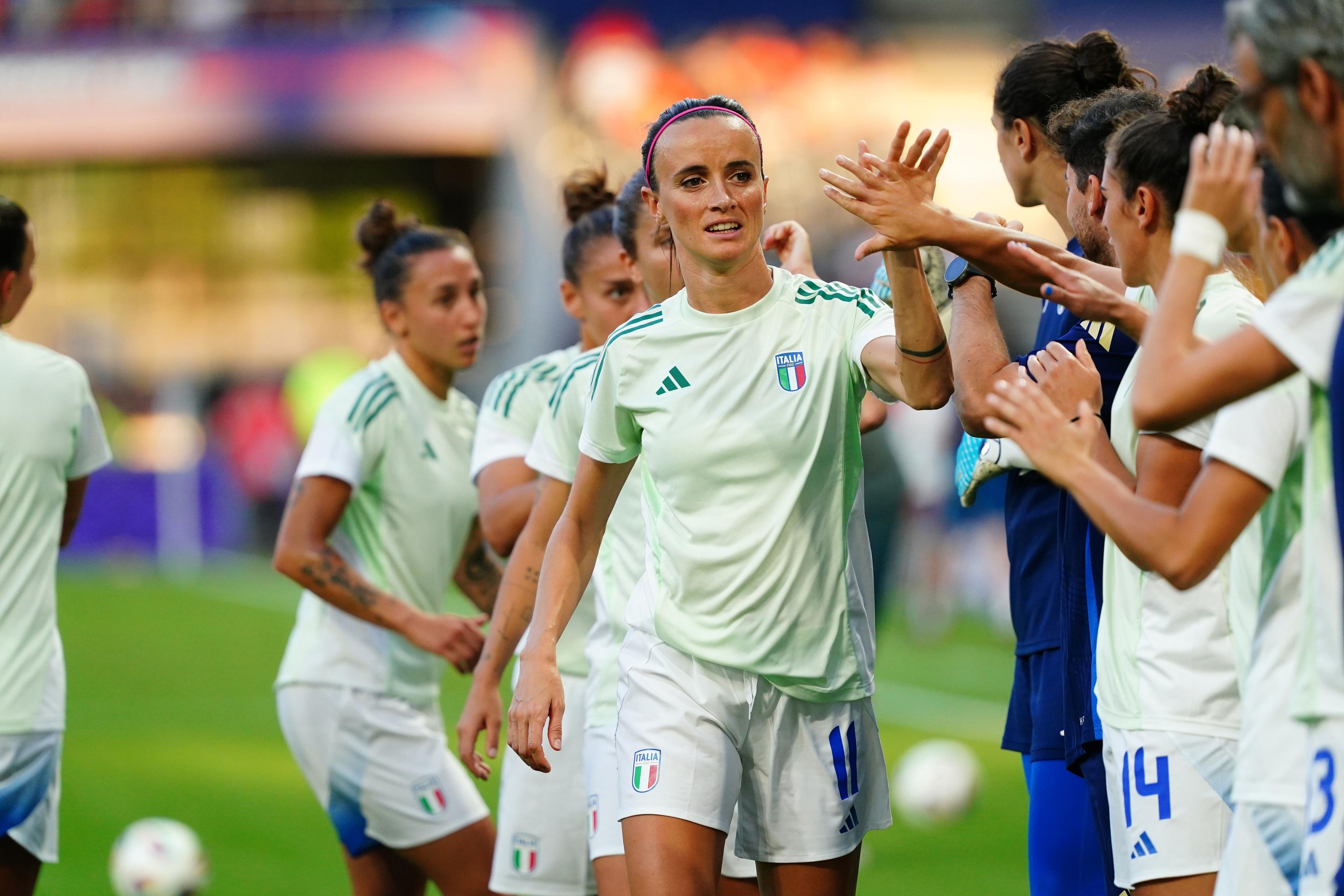 BERN, SWITZERLAND - JULY 11: Barbara Bonansea of Italy warms up prior to the UEFA Women's EURO 2025 Group B match between Italy and Spain at Stadion Wankdorf on July 11, 2025 in Bern, Switzerland. (Photo by Pier Marco Tacca - FIGC/FIGC via Getty Images)