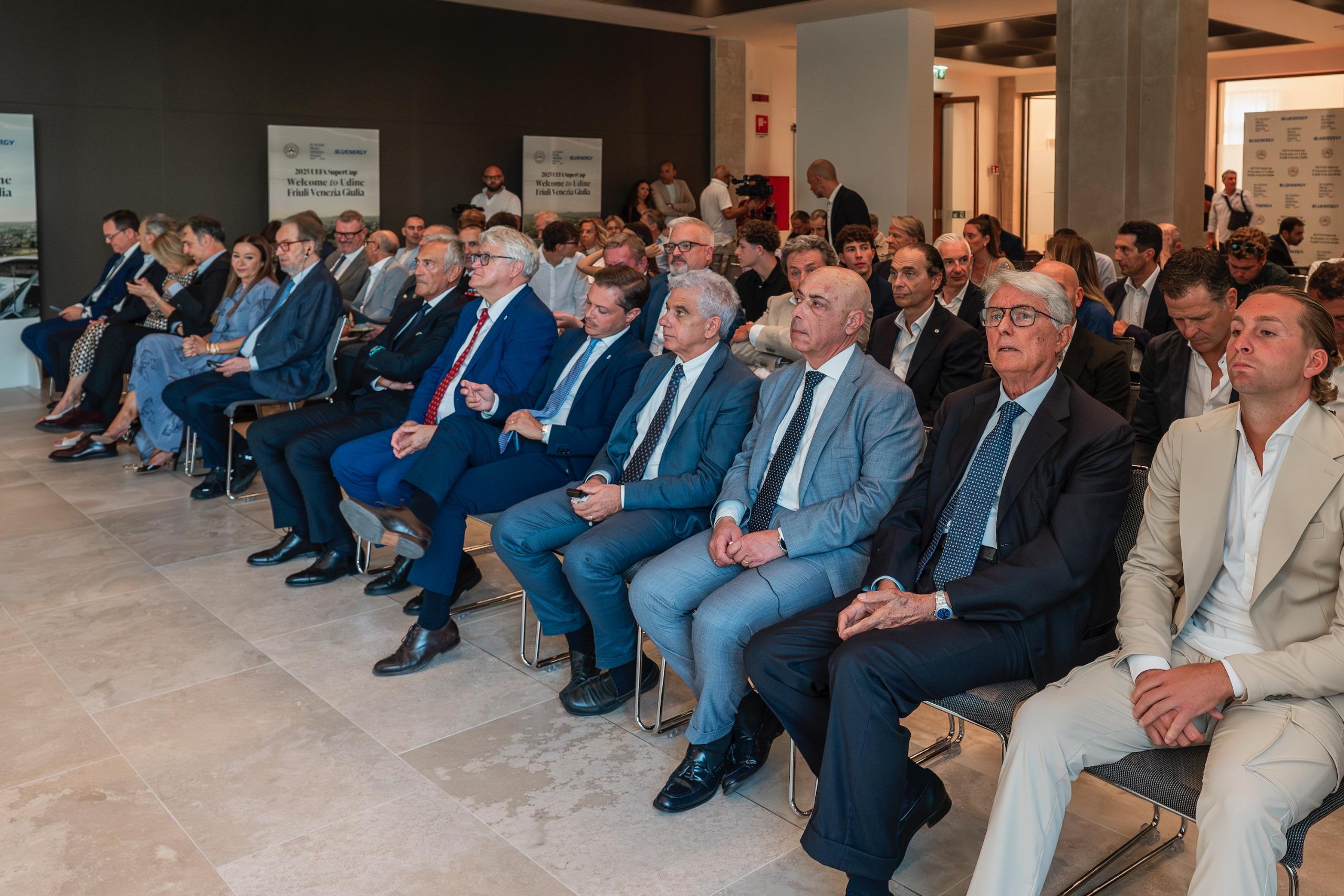 A Udine l'evento di benvenuto alla UEFA Super Cup. Gravina: \"Un modello di cooperazione per la promozione del calcio a tutti i livelli\"