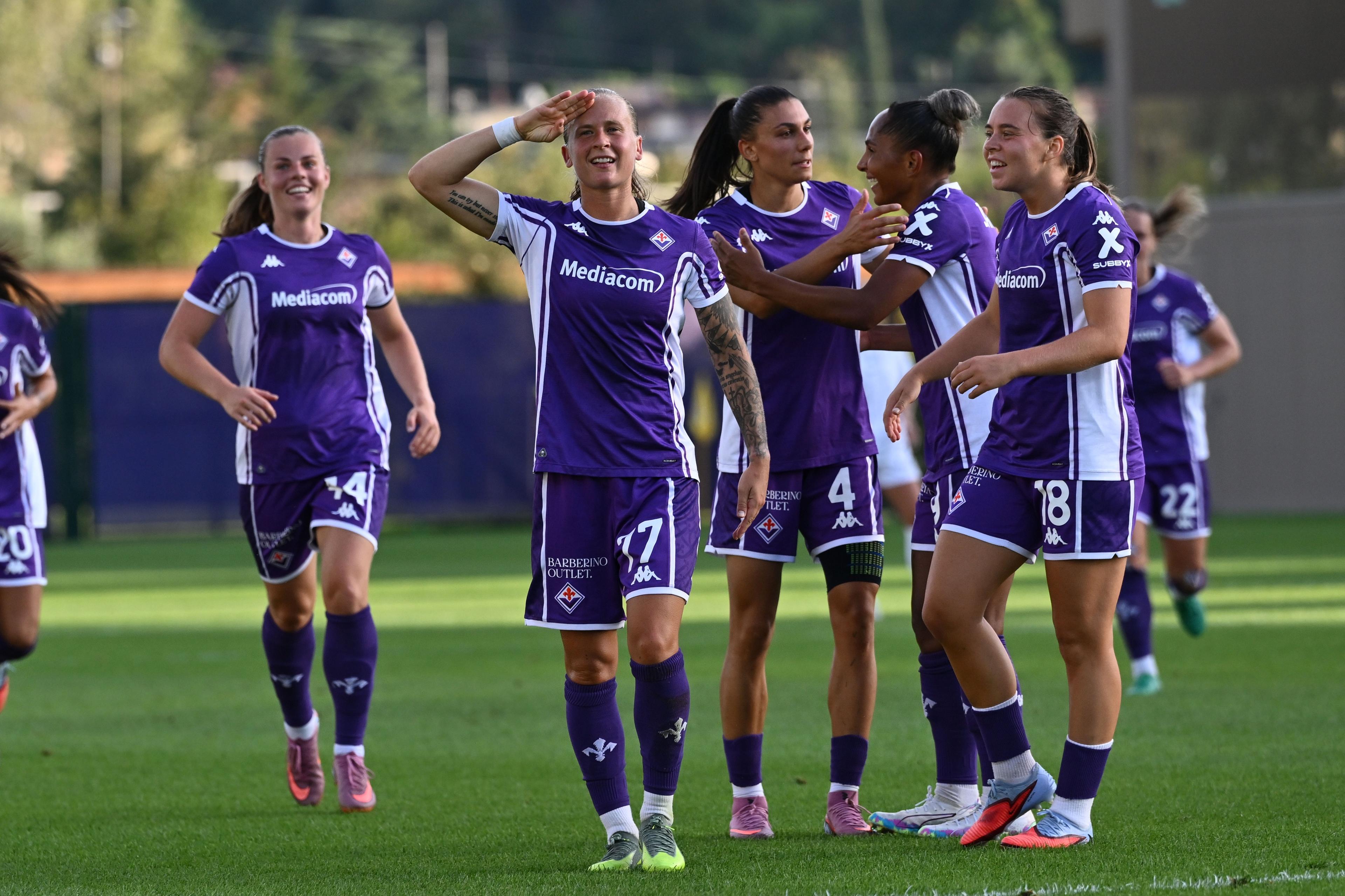 Filippa Curmark (Fiorentina Women) ; August 23; 2025 - Football : Women Cup 2025 2026 Femminile ; 1°Day; match between Fiorentina Women 2-0 Como Women at Curva Fiesole - Viola Park Stadium ; Firenze, Italy; ;( photo by aicfoto)(ITALY) [0855]