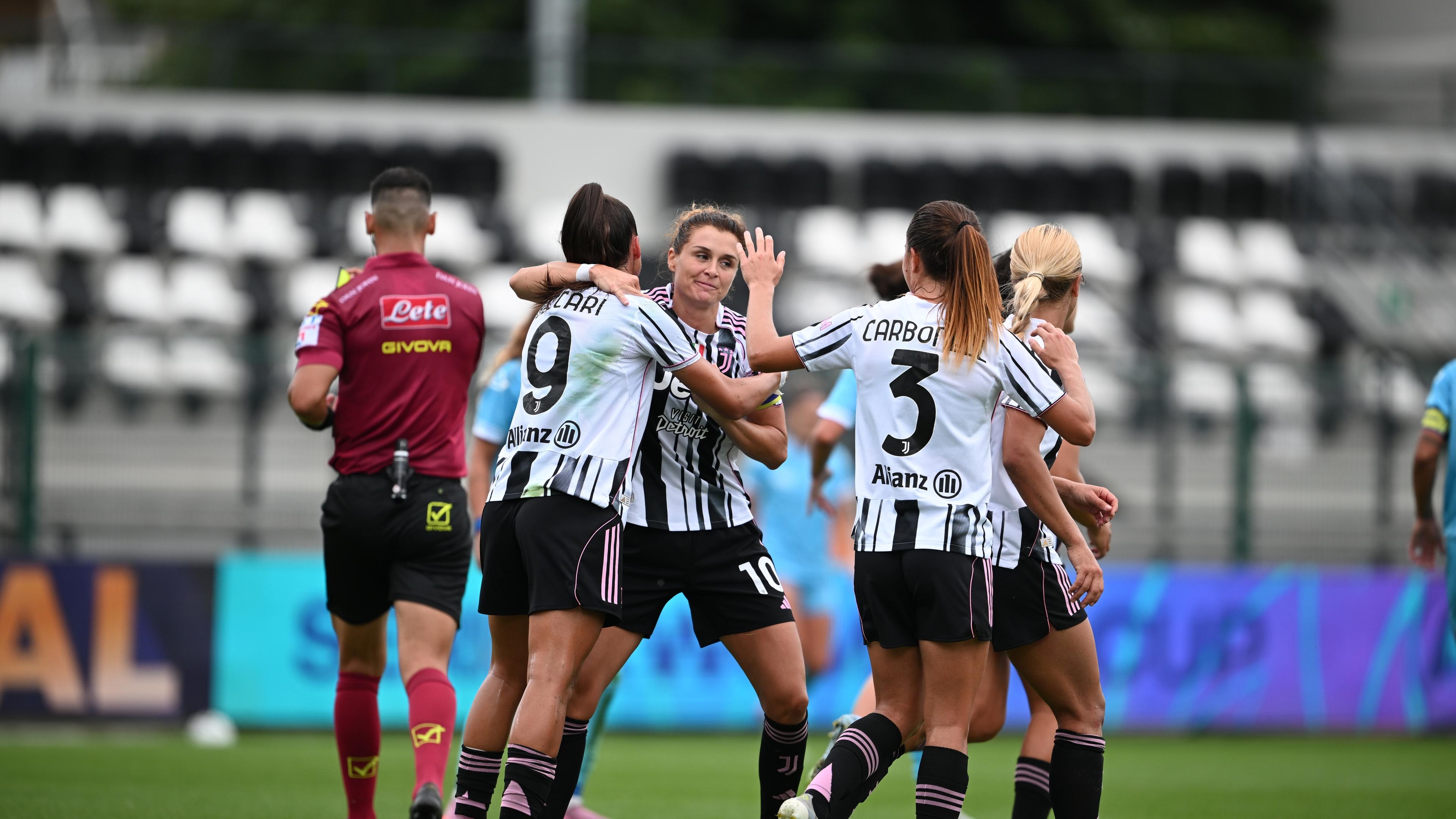 Juventus ancora in corsa per la Final Four: 4-0 al Napoli Women. En plein Lazio, che batte 3-1 il Parma