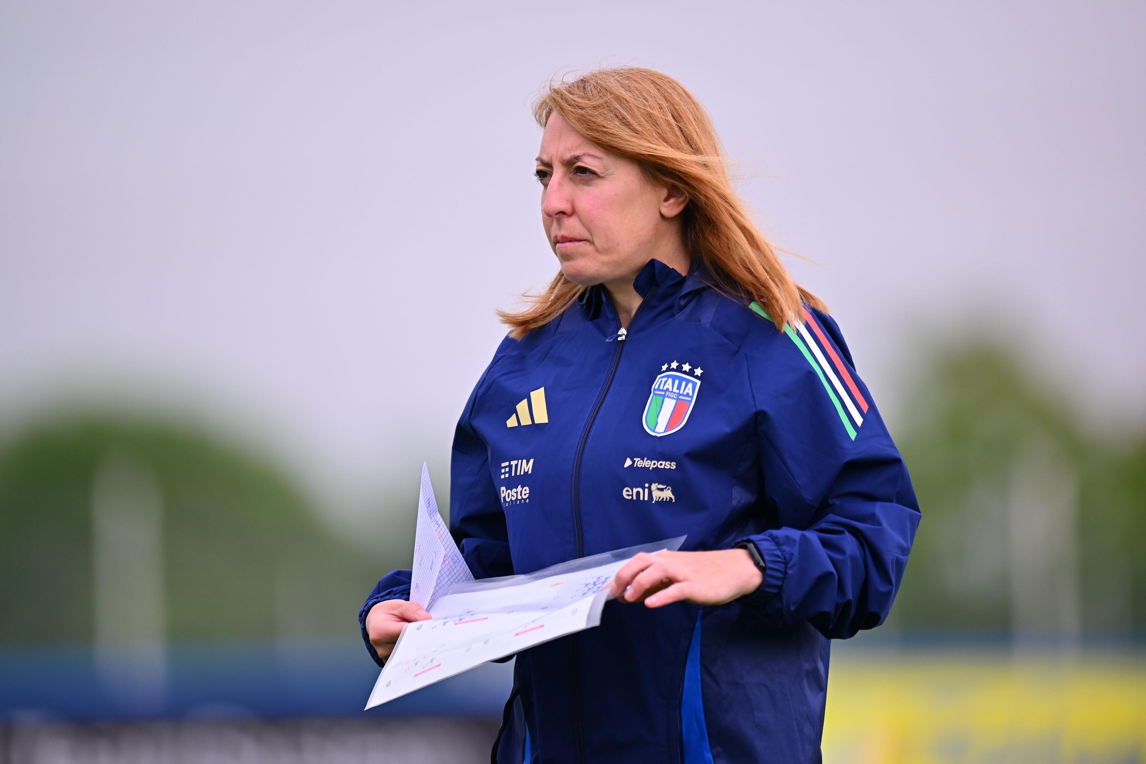 PARMA, ITALY - MAY 27:Viviana Schiavi of Italy during the Italy Women Training Session at  Centro Sportivo Colecch on May 27, 2025 in Parma, Italy. (Photo by Alessandro Sabattini - FIGC/FIGC via Getty Images)