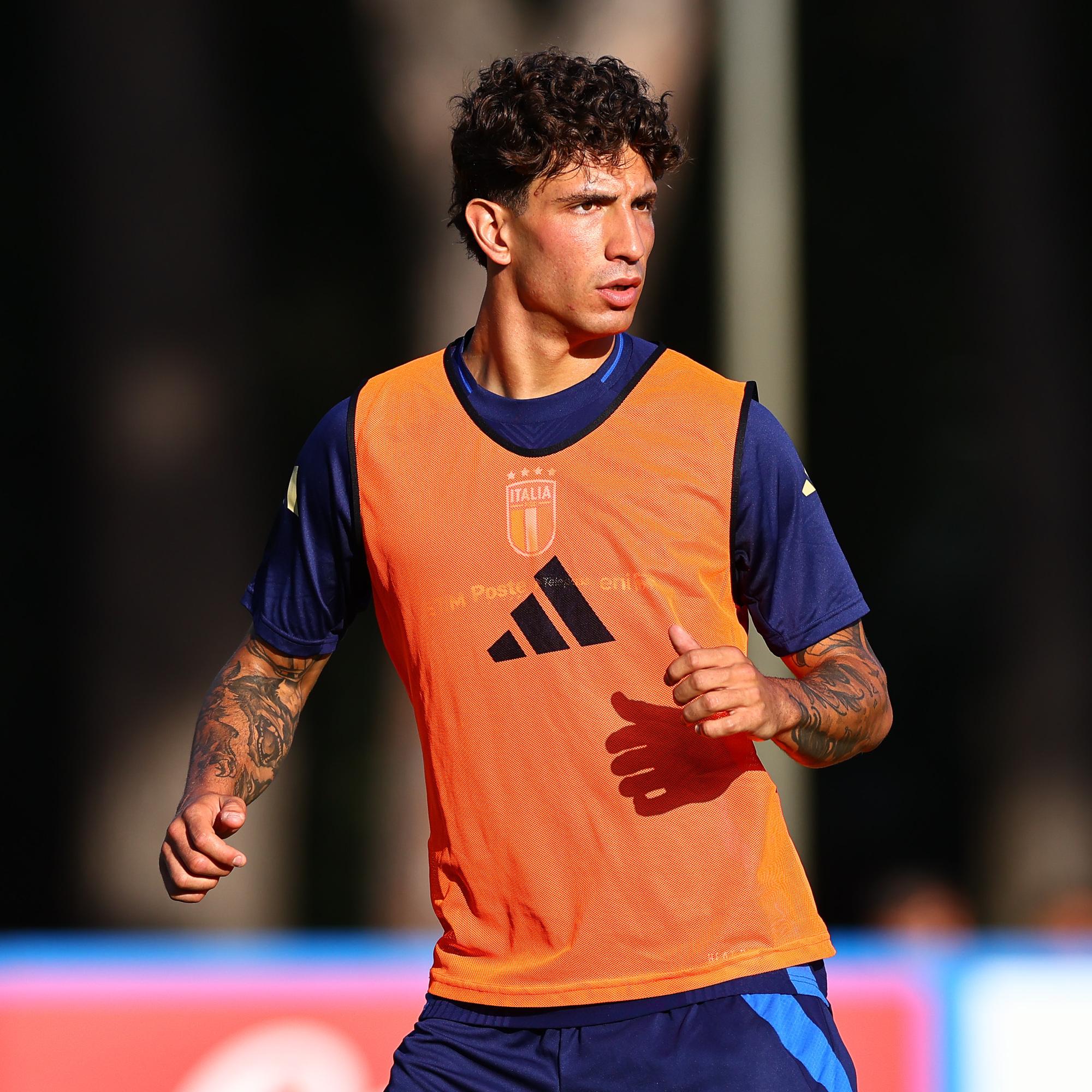 TIRRENIA, ITALY - SEPTEMBER 02: Luca Marianucci of Italy U21 during Training Session at Centro di Preparazione Olimpica on September 02, 2025 in Tirrenia, Italy. (Photo by Luca Bizzarri - FIGC/FIGC via Getty Images)