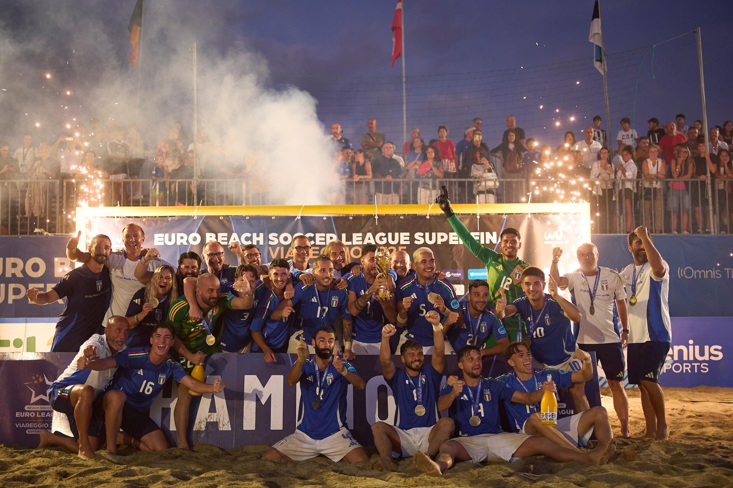 EBSL, dominio azzurro in finale: 8-5 alla Spagna. Italbeach campione d'Europa! Gravina: \"Orgogliosi di loro\"