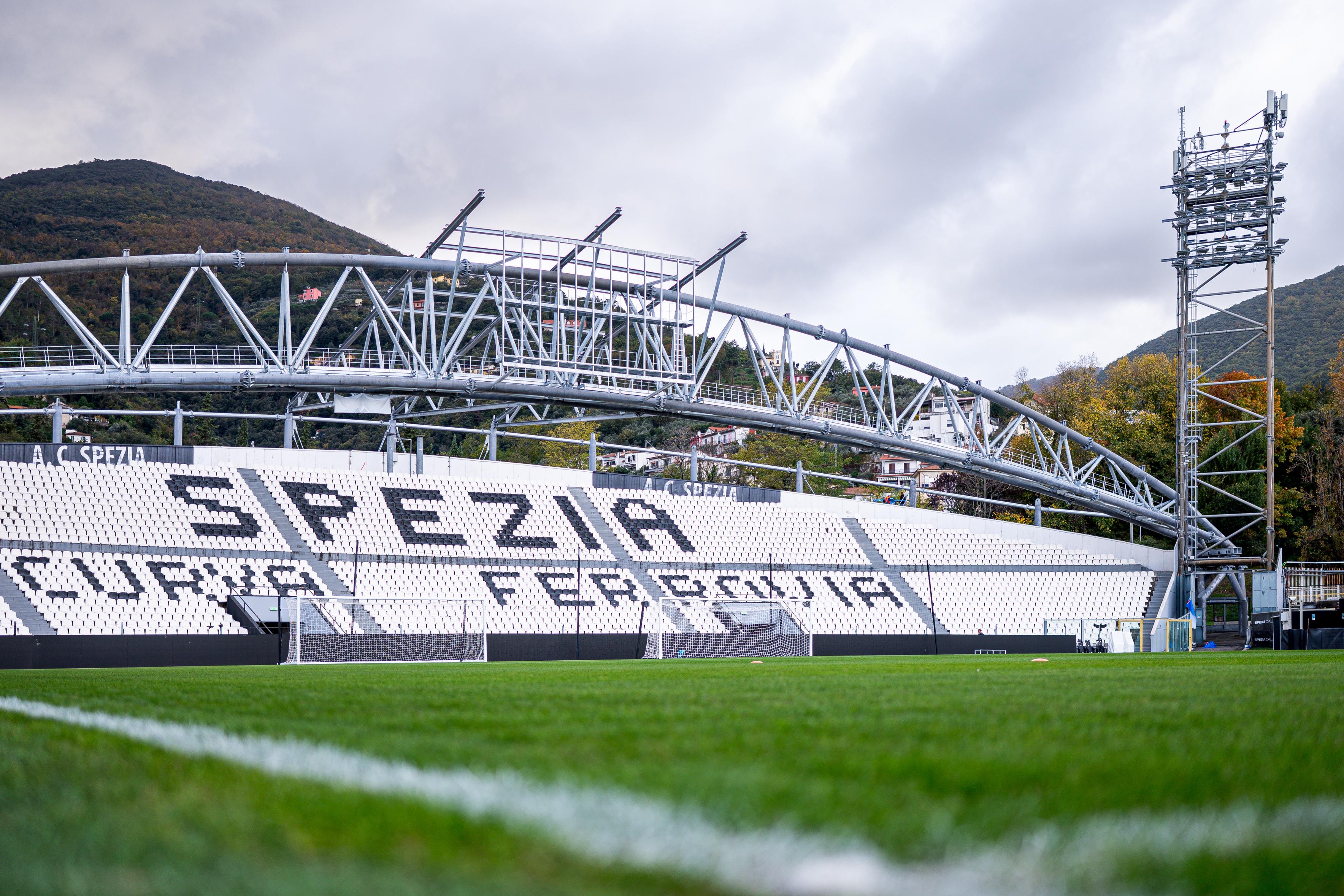 LA SPEZIA, ITALY - NOVEMBER 19: A general view of the stadium prior to kick-off in the International Friendly match between Italy U21 and Ukraine U21 at Stadio Alberto Picco on November 19, 2024 in La Spezia, Italy. (Photo by Simone Arveda - FIGC/FIGC via Getty Images)