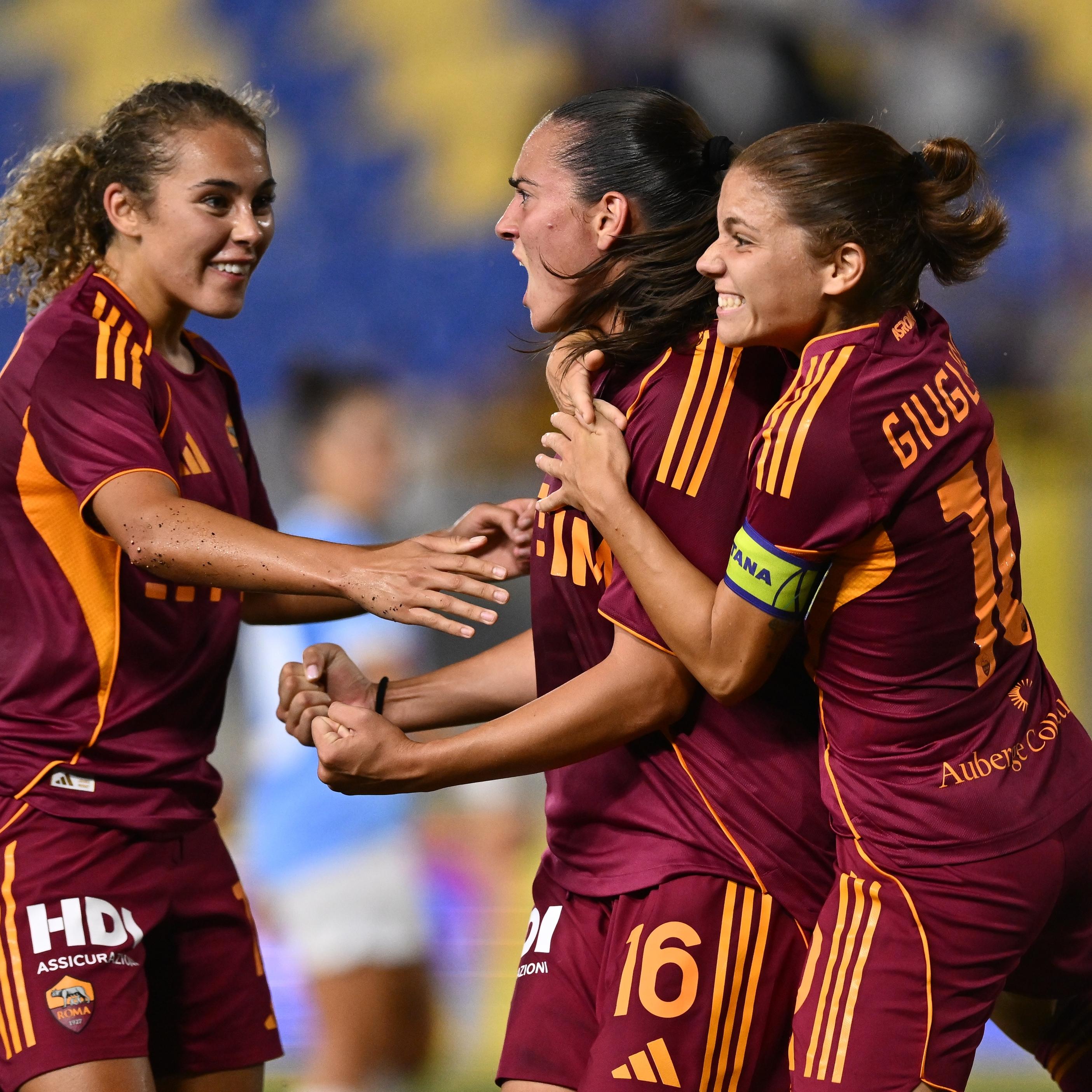 Anche il derby femminile premia la Roma: Haavi-Corelli-Viens, Lazio battuta 3-0. Mercoledì Juventus-Inter su Sky Sport Uno e NOW