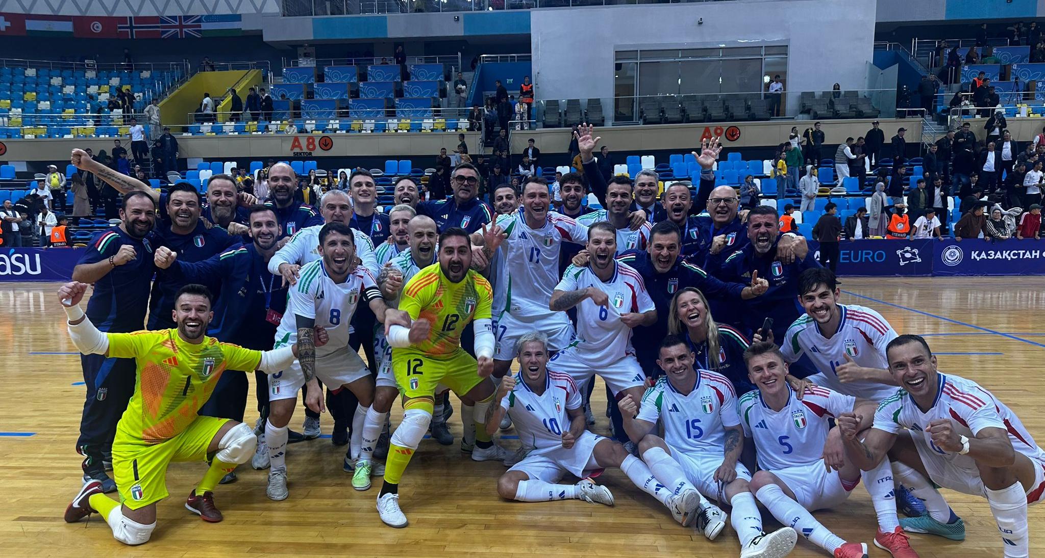 È tornata una grande Italfutsal: Kazakistan ko ai rigori! La qualificazione a Futsal EURO 2026 è realtà. Gravina: \"Complimenti a tutti\"