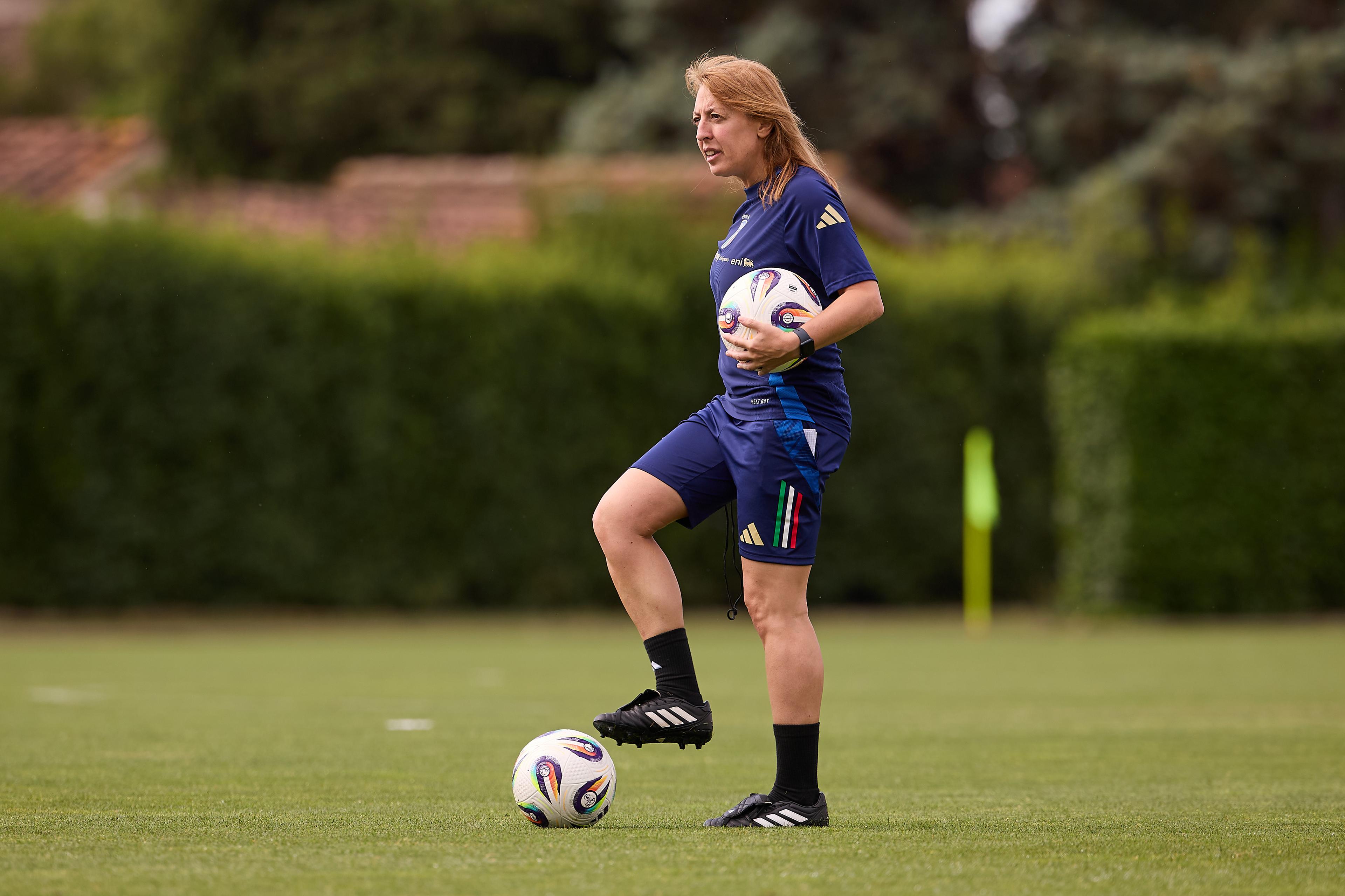 FLORENCE, ITALY - JUNE 17: Viviana Schiavi of Italy during Italy Women Training Session at Centro Tecnico Federale di Coverciano on June 17, 2025 in Florence, Italy. (Emmanuele Ciancaglini - FIGC/FIGC via Getty Images) (Photo by FIGC/FIGC via Getty Images) , FIGC via Getty Images