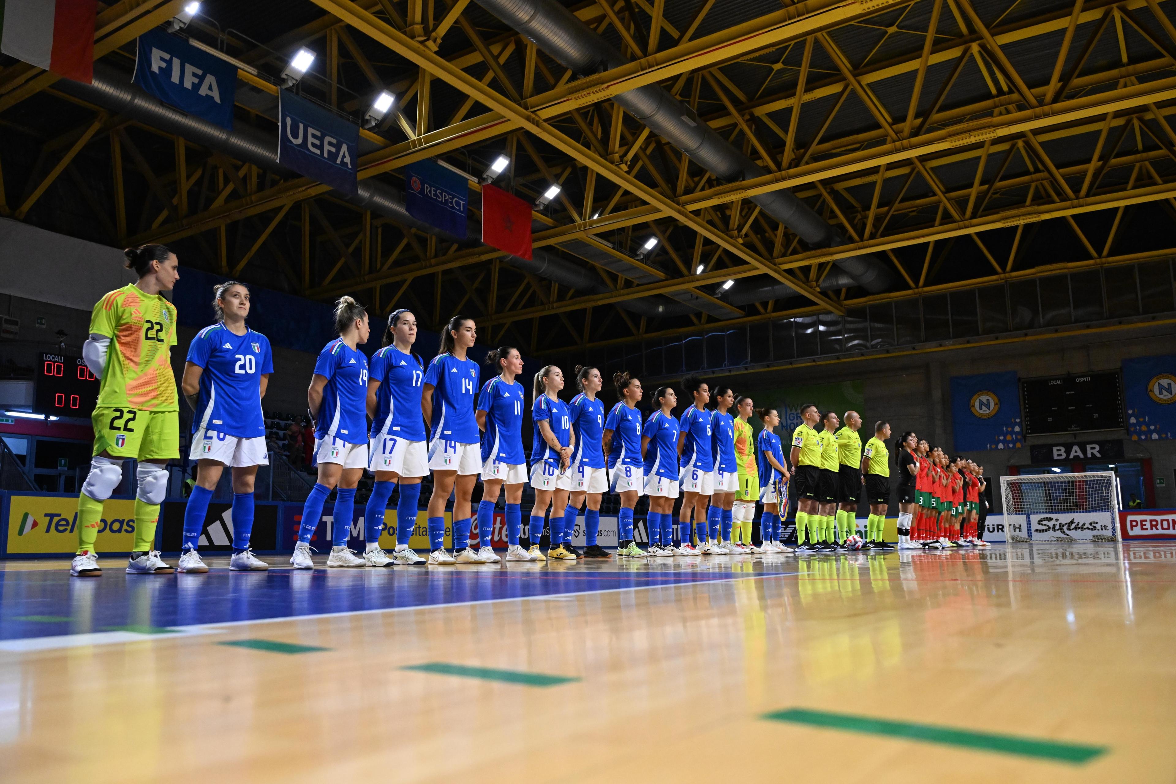 AVERSA, ITALY - SEPTEMBER 09: General view during the friendly match between Italy Futsal Women and Marocco Futsal Women on September 09, 2025 in Aversa, Italy. (Photo by FIGC/FIGC via Getty Images) , FIGC via Getty Images