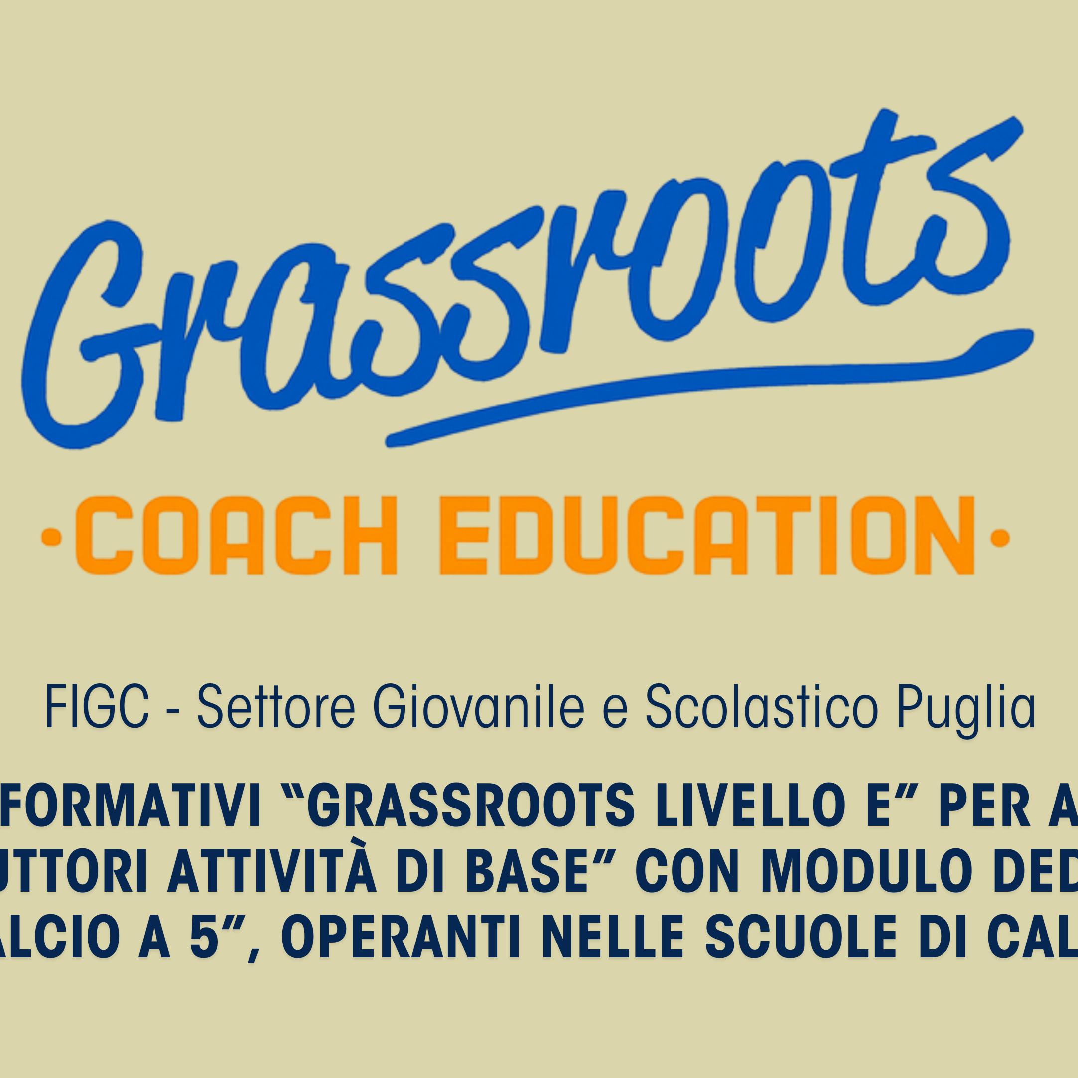 Figc Puglia: aperte le iscrizioni al Corso Formativo “Grassroots Livello E”