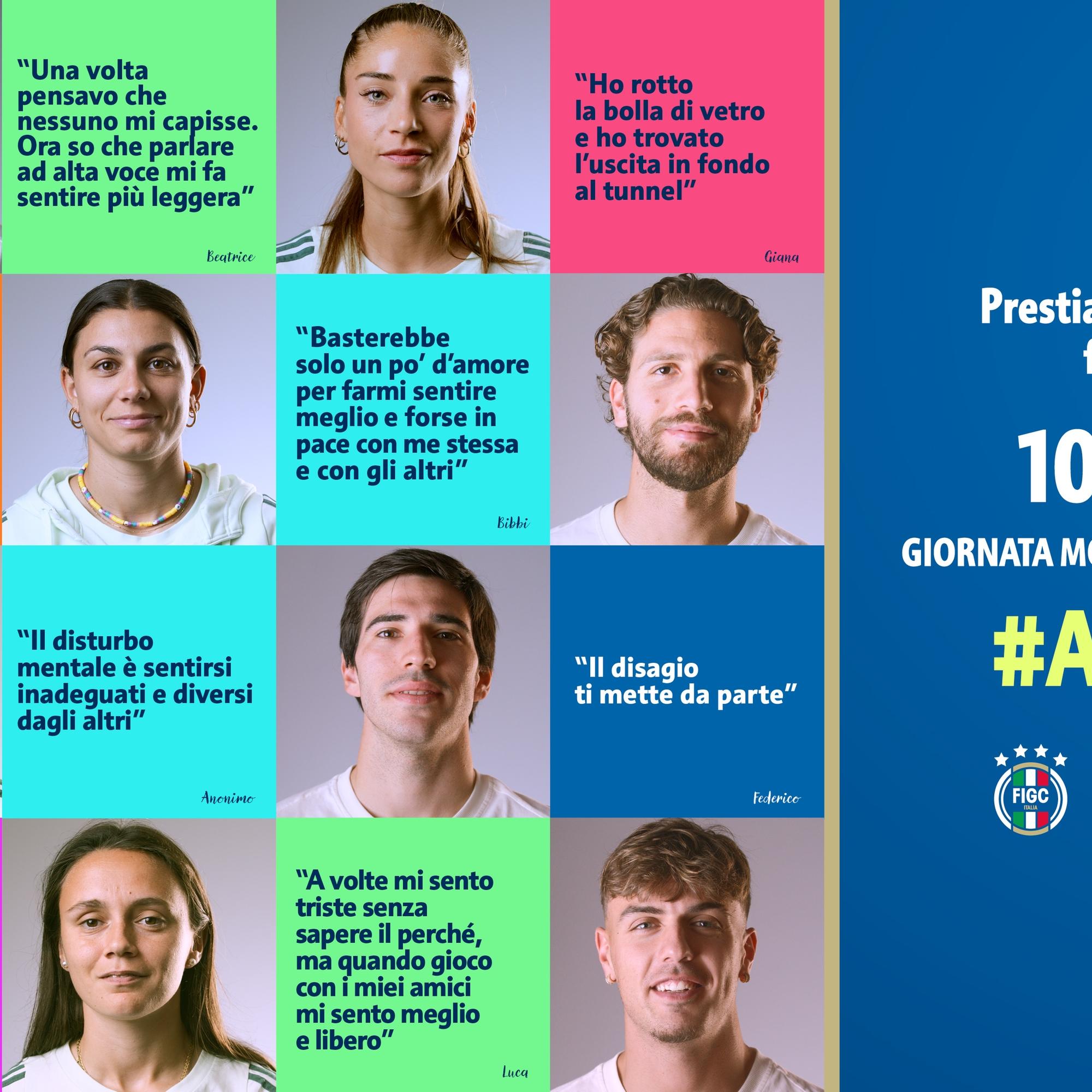 'Ad Alta Voce': nella Giornata della Salute Mentale la campagna FIGC con le Nazionali femminile e maschile