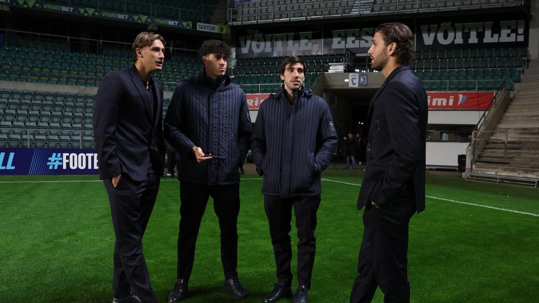 Il Walk around degli Azzurri alla 'Le Coq Arena' di Tallinn