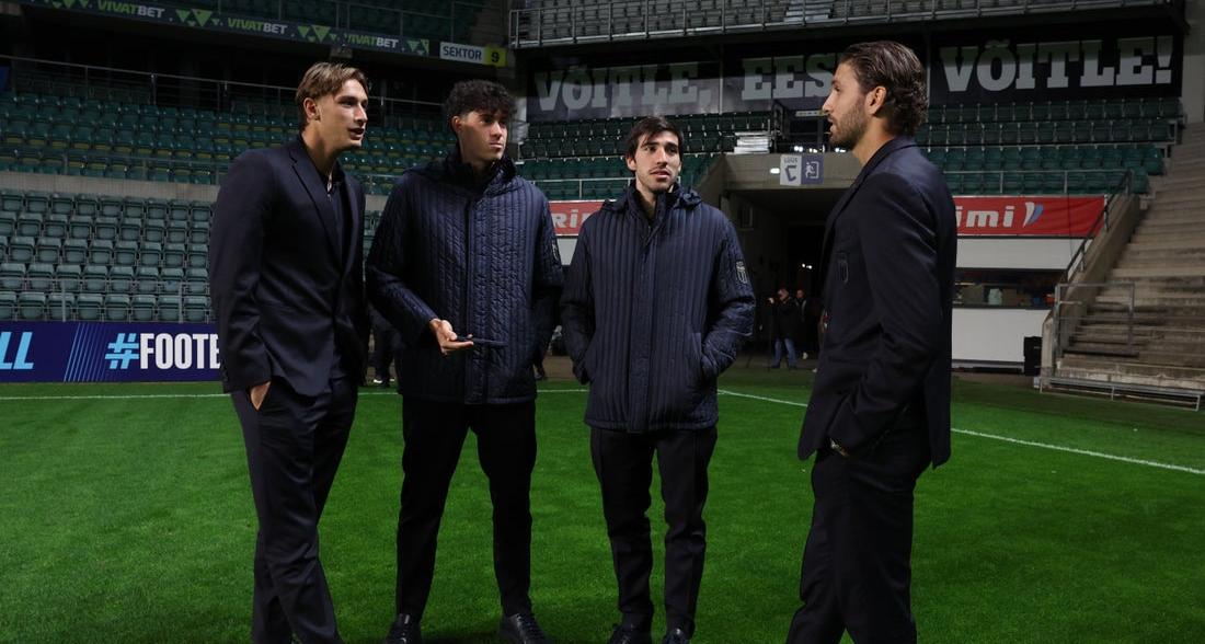 Il Walk around degli Azzurri alla 'Le Coq Arena' di Tallinn