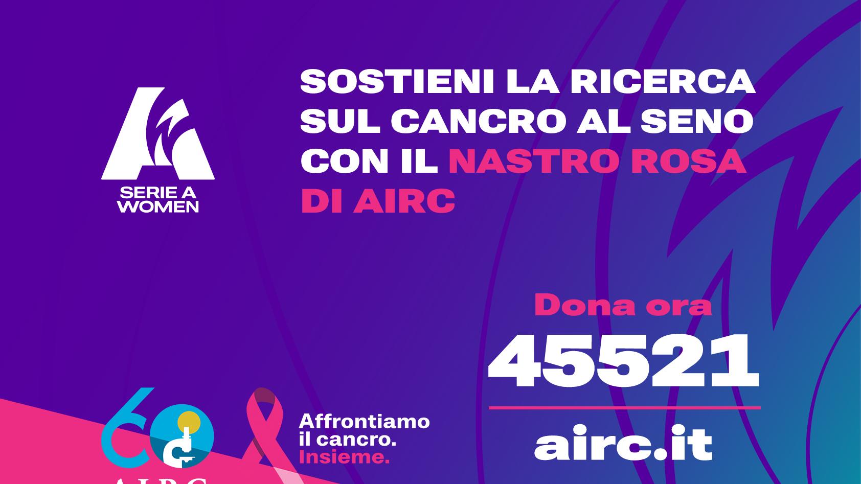 La Serie A Women scende in campo per la campagna Nastro Rosa AIRC