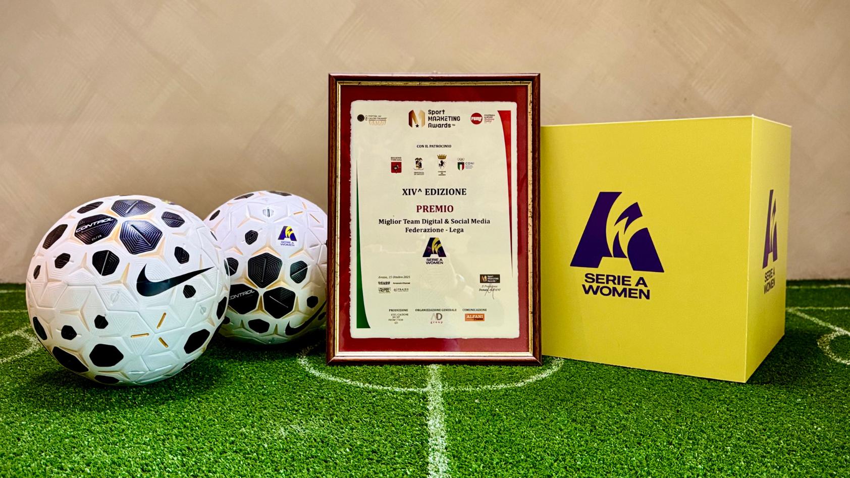 Il team digital&social media della Serie A Women premiato agli Sport Marketing Awards di Arezzo
