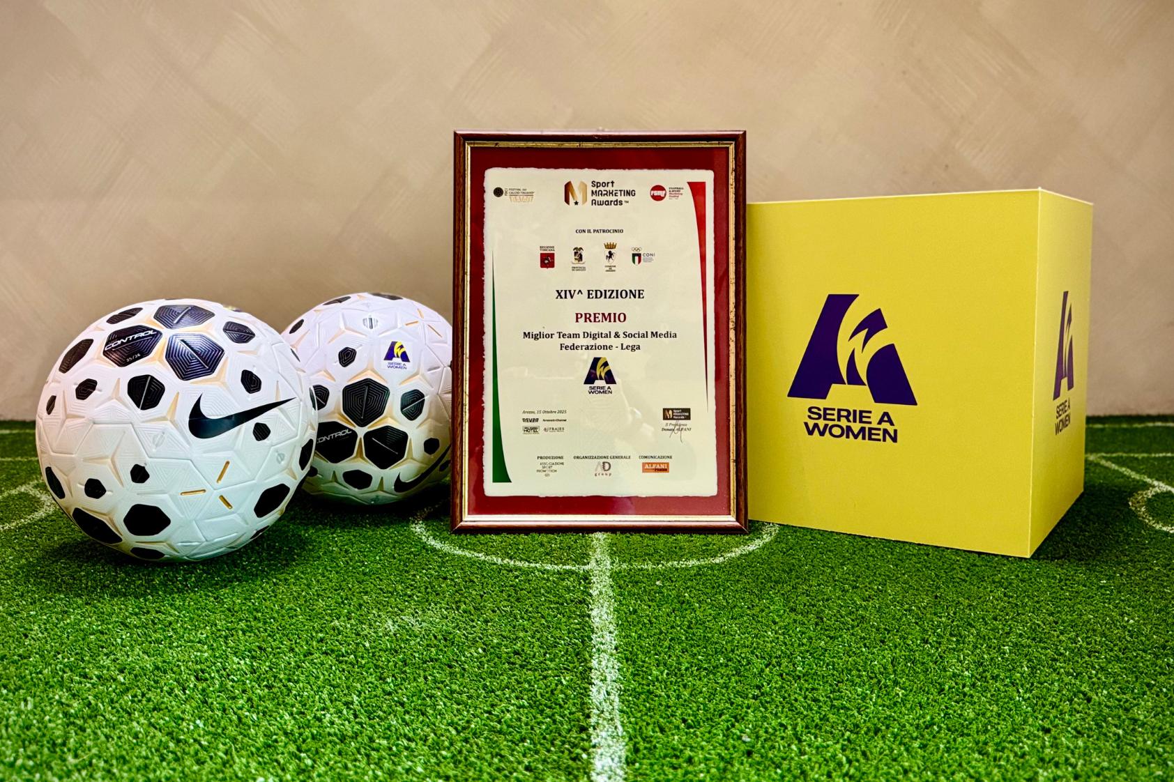 Il team digital&social media della Serie A Women premiato agli Sport Marketing Awards di Arezzo