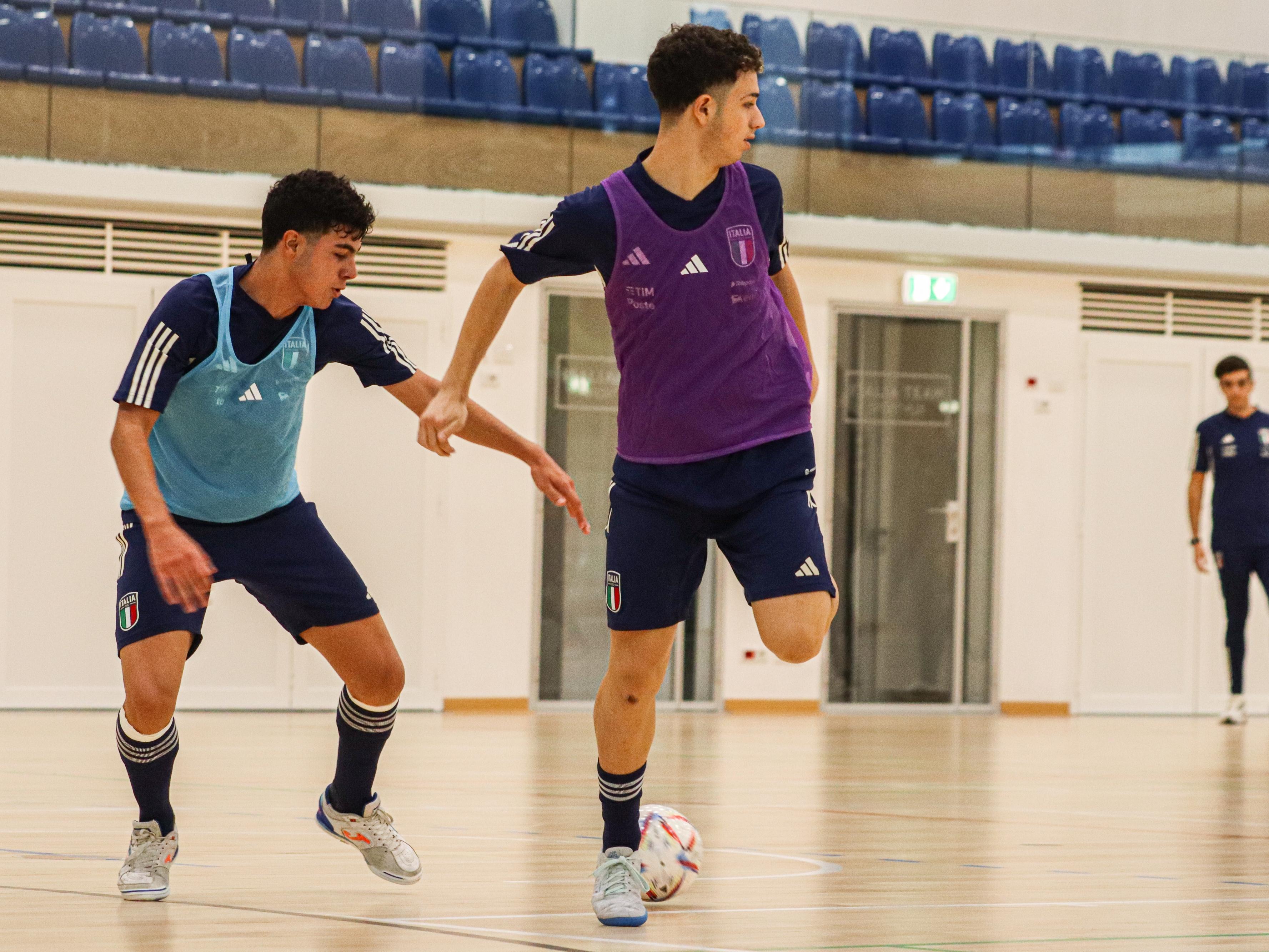 L'allenamento del Futsal+ e la visita di Samperi