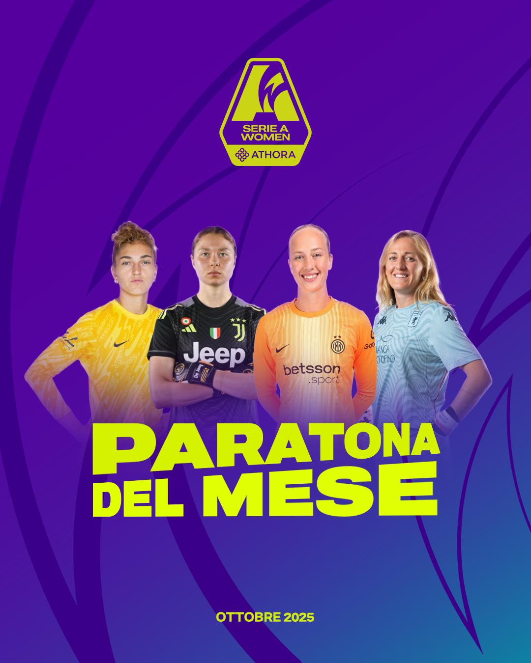 Vota il gol e la parata del mese di ottobre sui canali social della Serie A Women