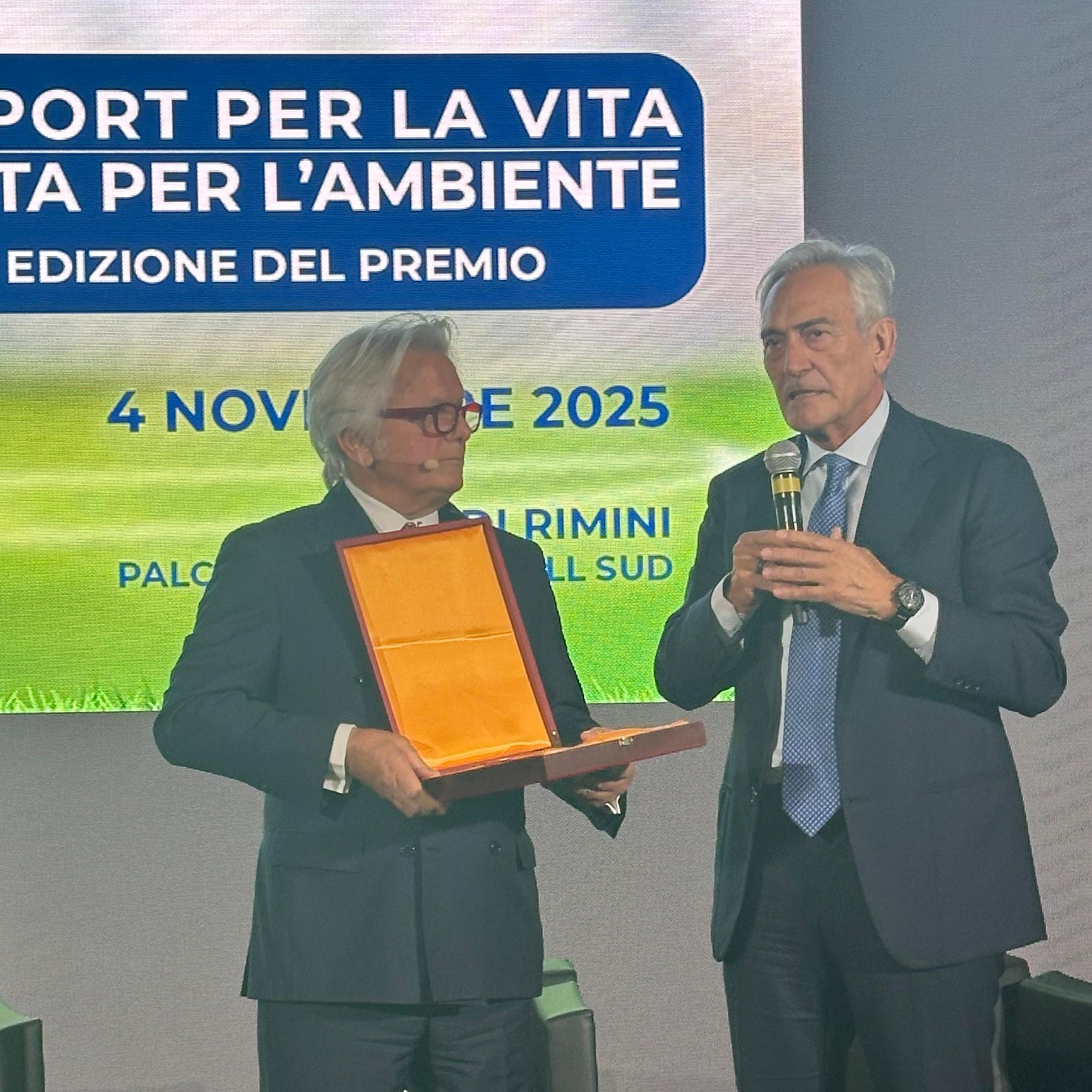 ‘Lo sport per la vita – La vita per l’ambiente’, tra i premiati a Rimini anche il presidente della FIGC Gabriele Gravina