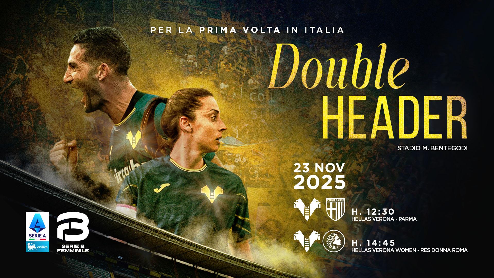 Serie A maschile e Serie B Femminile insieme al Bentegodi: domenica 23 novembre Verona-Parma e Verona-Res Donna Roma