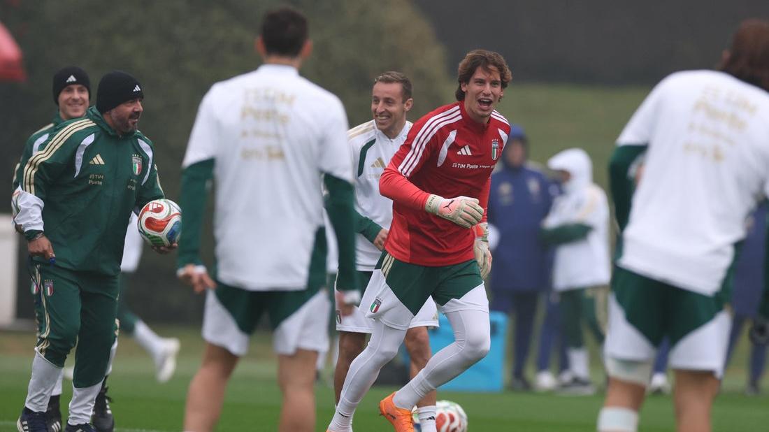 Nazionale A: la rifinitura degli Azzurri a Milanello