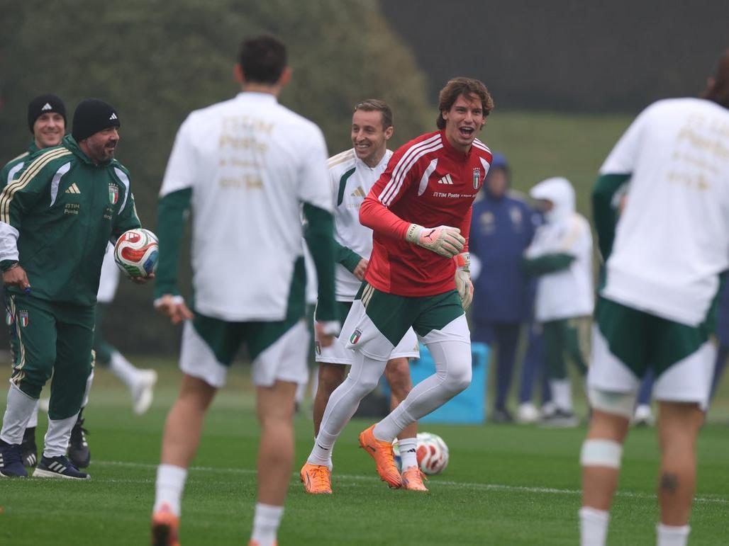 Nazionale A: la rifinitura degli Azzurri a Milanello