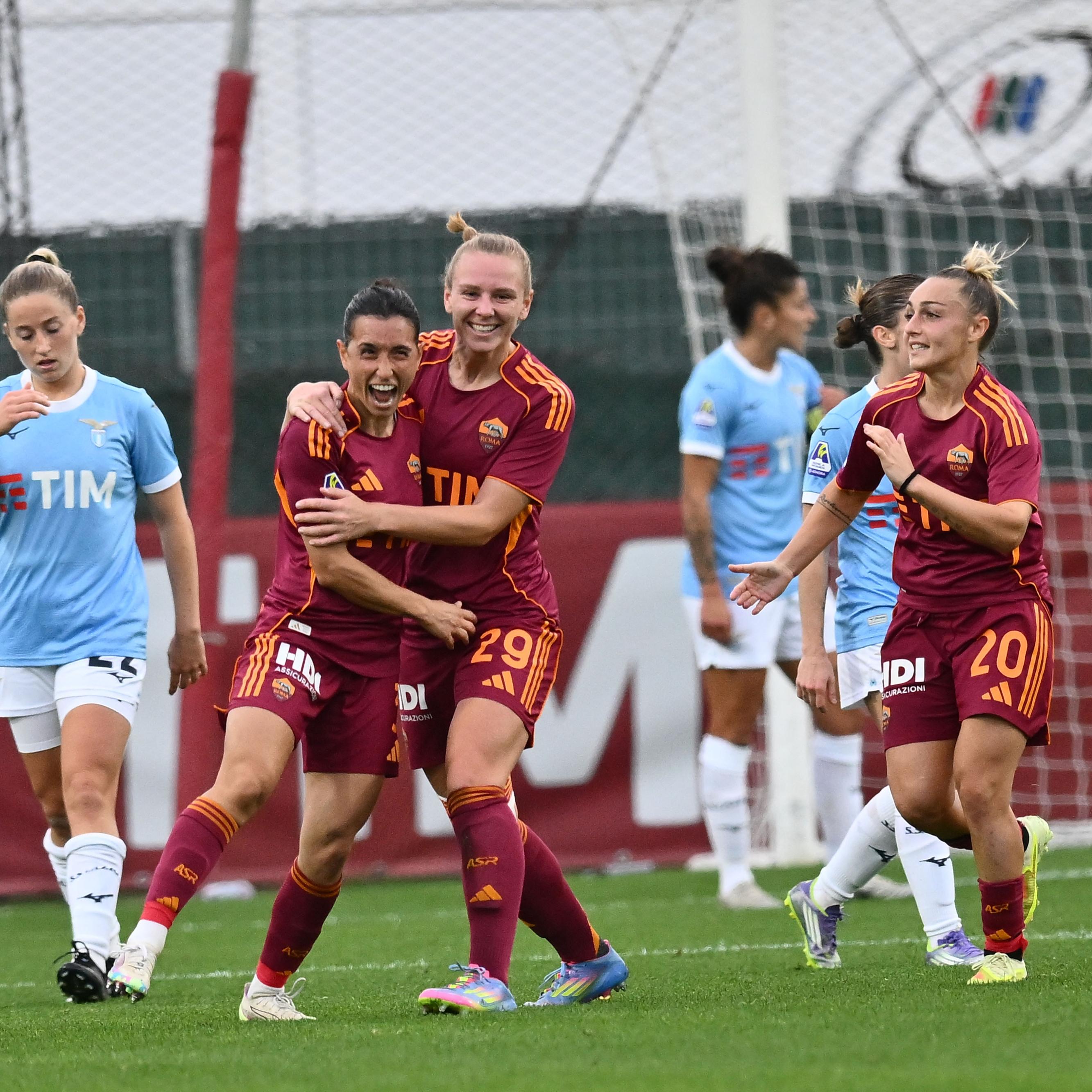 Roma pigliatutto: derby e 1° posto, Lazio ko 1-0. Juventus ok col Genoa, Napoli sorprendente
