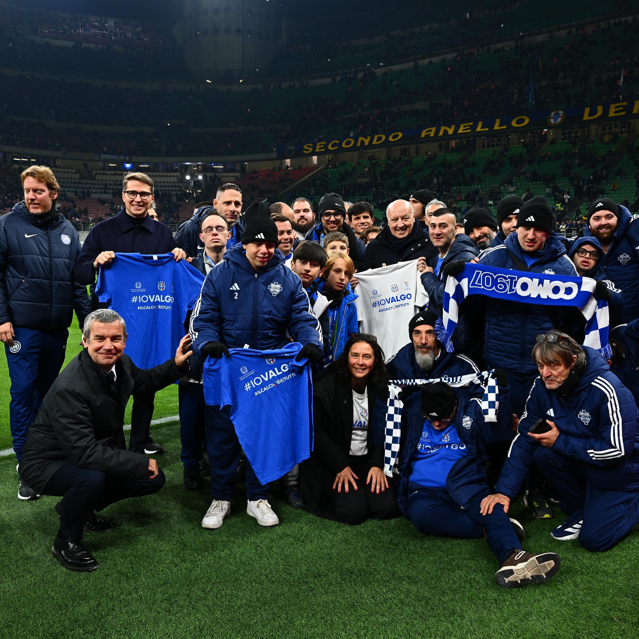 Una serata perfetta al Meazza con il Ministro per le Disabilità Locatelli e le squadre DCPS di Inter e Como