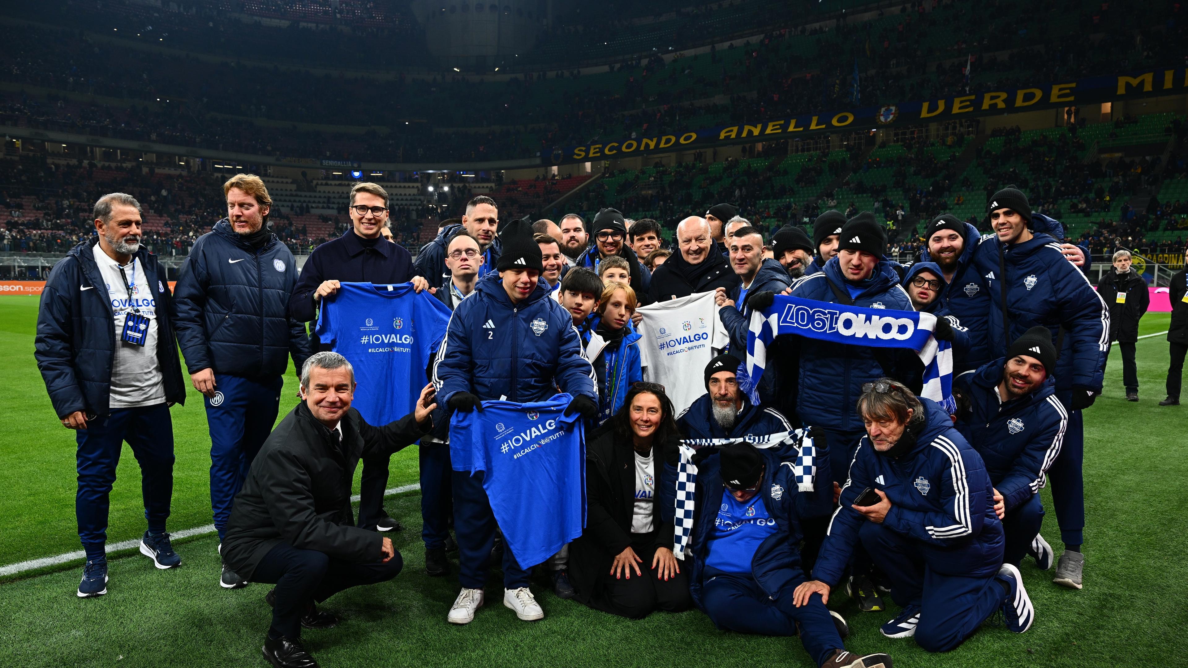 Una serata perfetta al Meazza con il Ministro per le Disabilità Locatelli e le squadre DCPS di Inter e Como