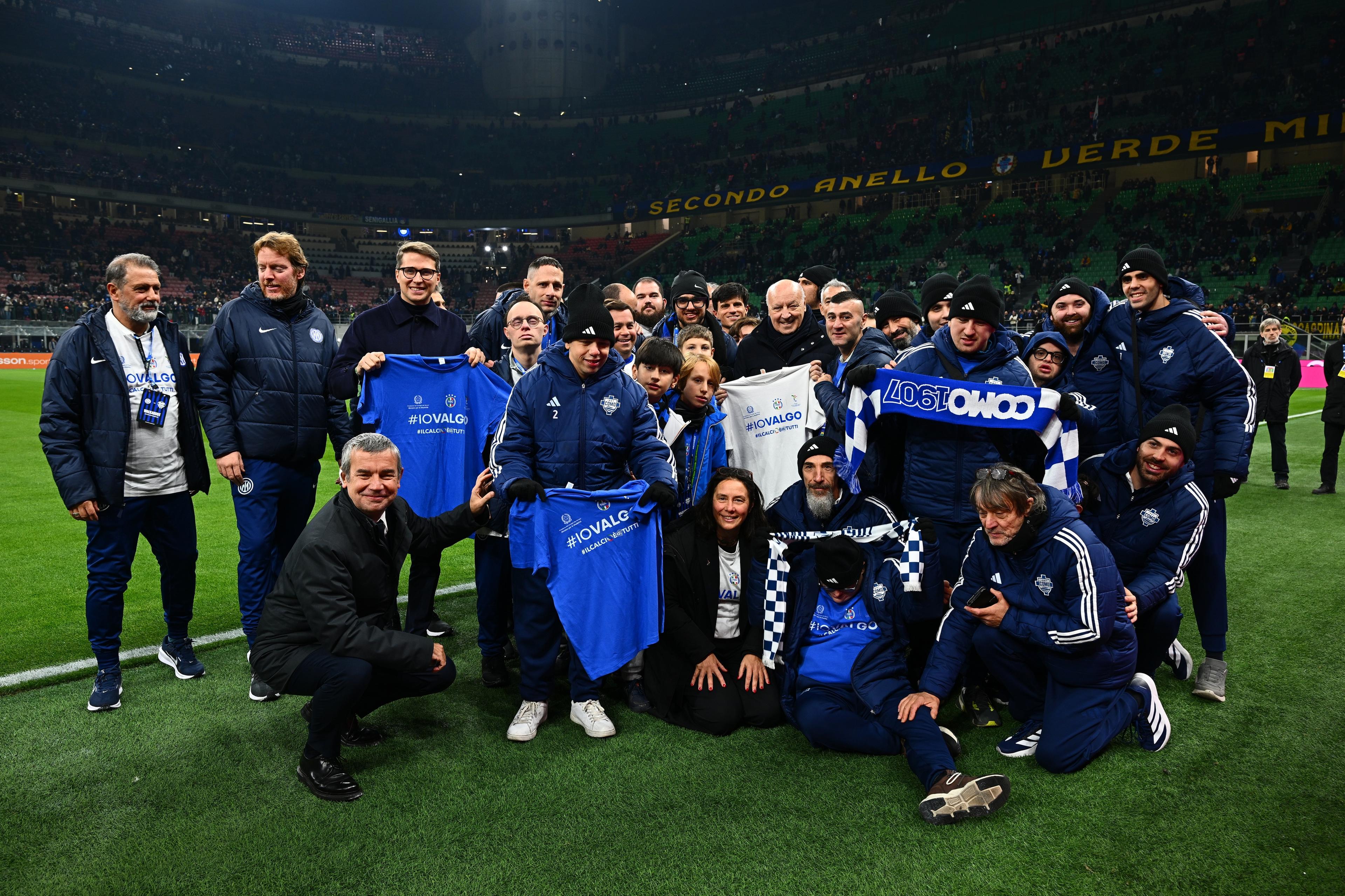 Una serata perfetta al Meazza con il Ministro per le Disabilità Locatelli e le squadre DCPS di Inter e Como
