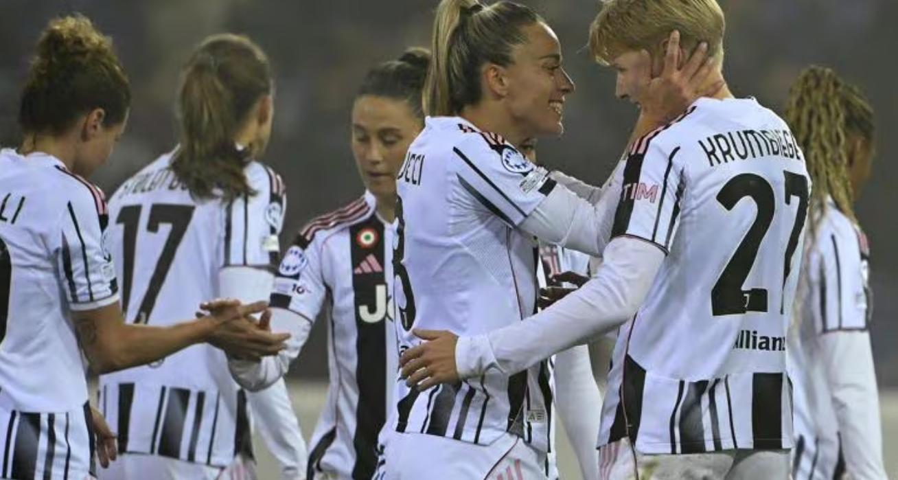 La Juve strapazza il St. Pölten e si assicura il pass per i playoff. Alle 21 la Roma sfida il Chelsea allo Stamford Bridge