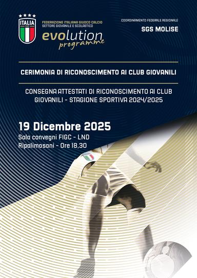 RICONOSCIMENTO CLUB GIOVANILI STAGIONE SPORTIVA 2024/2025