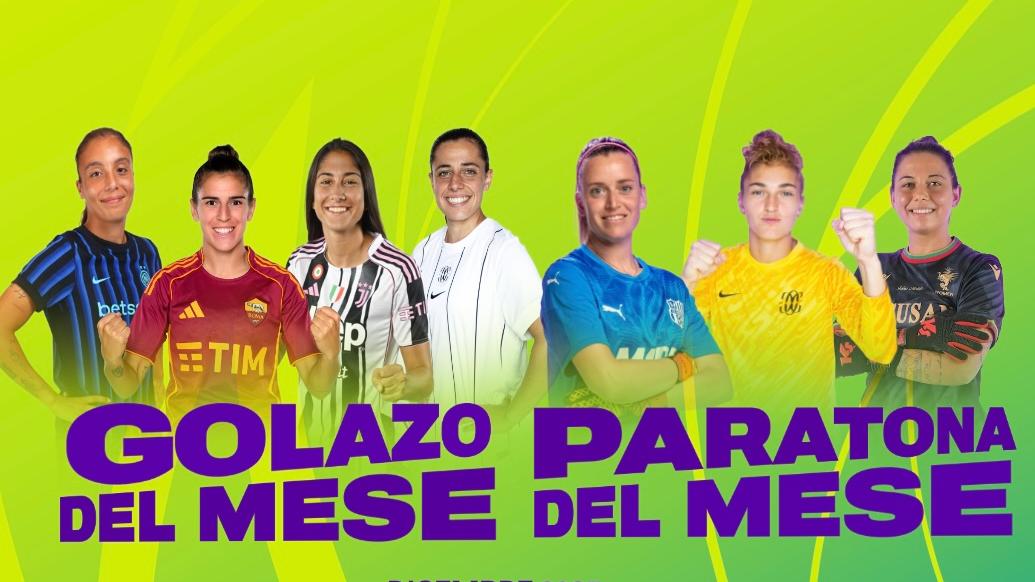 Vota il gol e la parata del mese di dicembre sui canali social della Serie A Women