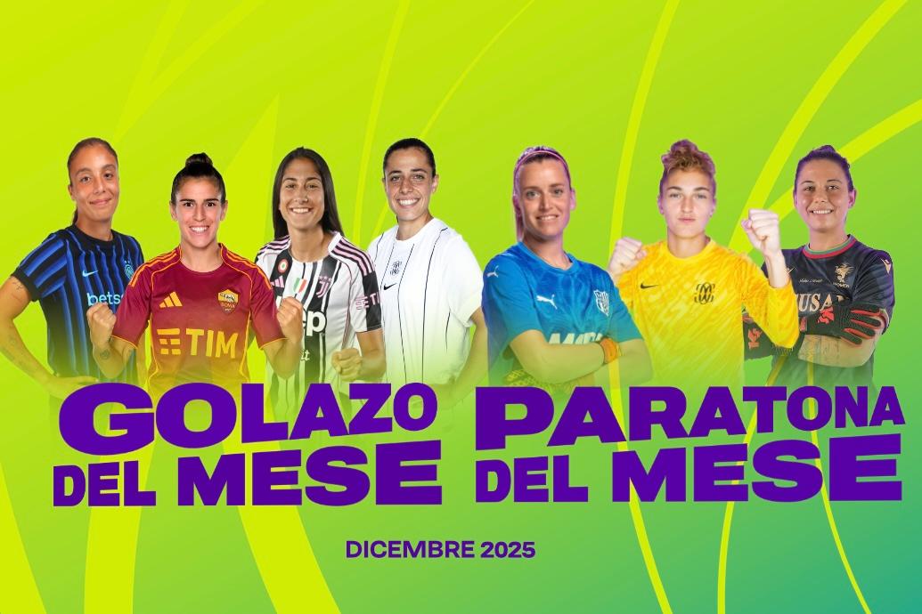 Vota il gol e la parata del mese di dicembre sui canali social della Serie A Women
