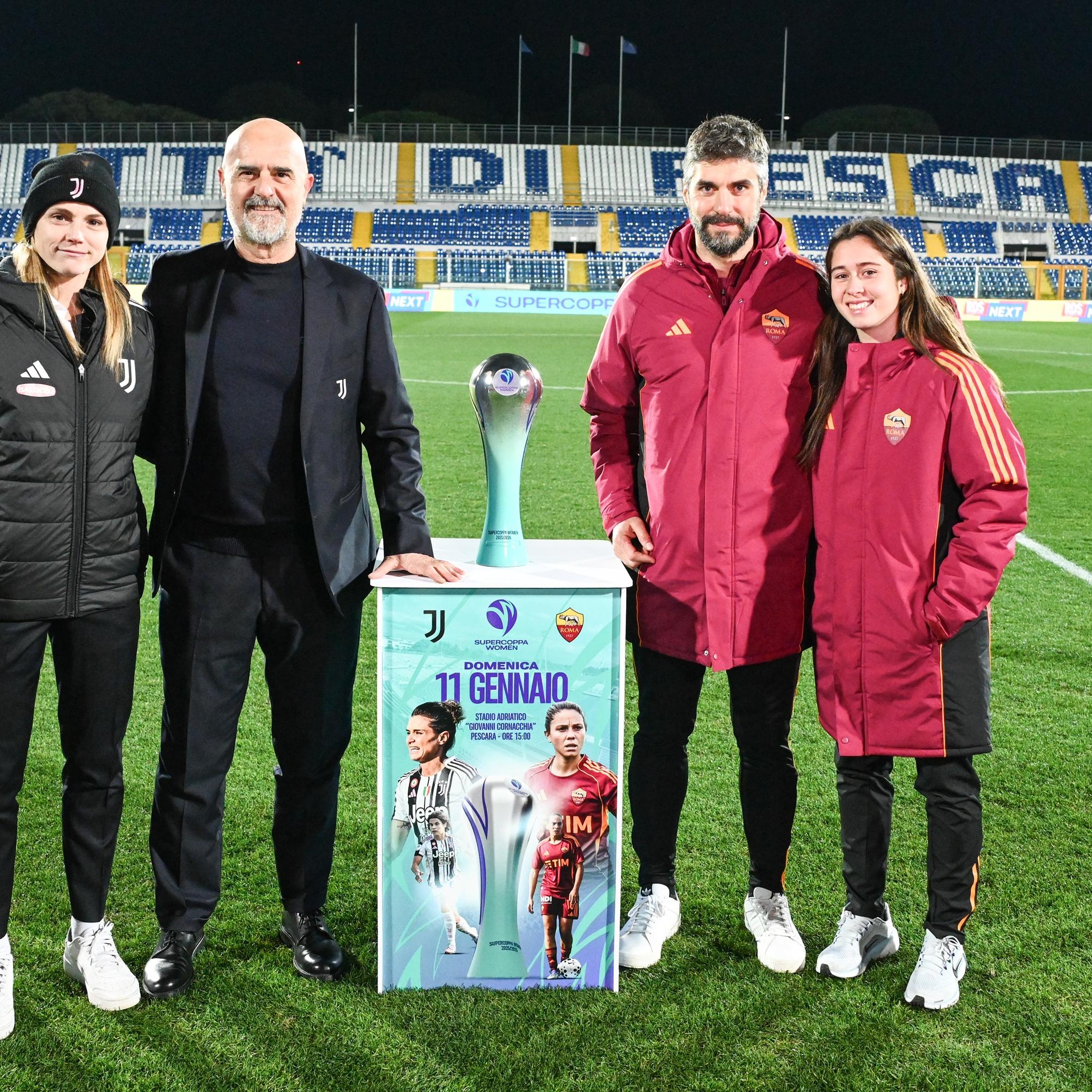 Supercoppa Women -1, lo show è a Pescara: Juventus-Roma apre il 2026. “Vogliamo iniziare l’anno con un trofeo”
