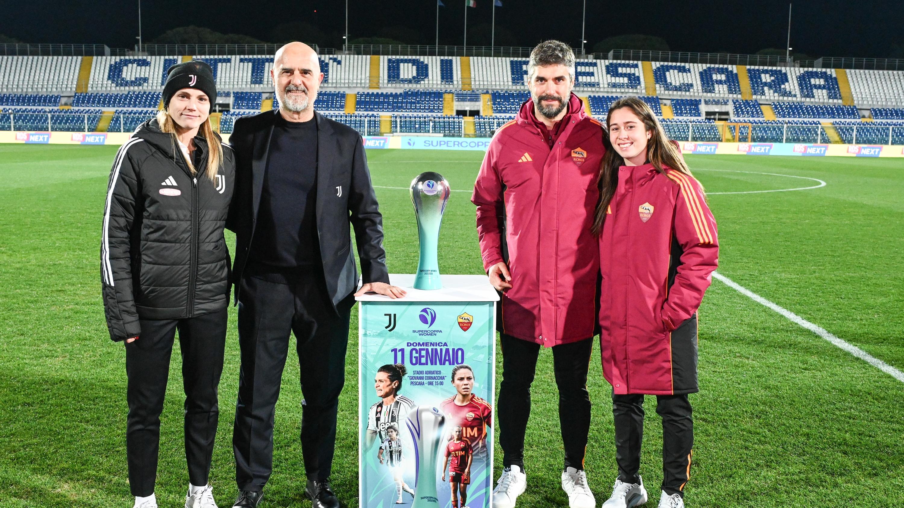Supercoppa Women -1, lo show è a Pescara: Juventus-Roma apre il 2026. “Vogliamo iniziare l’anno con un trofeo”