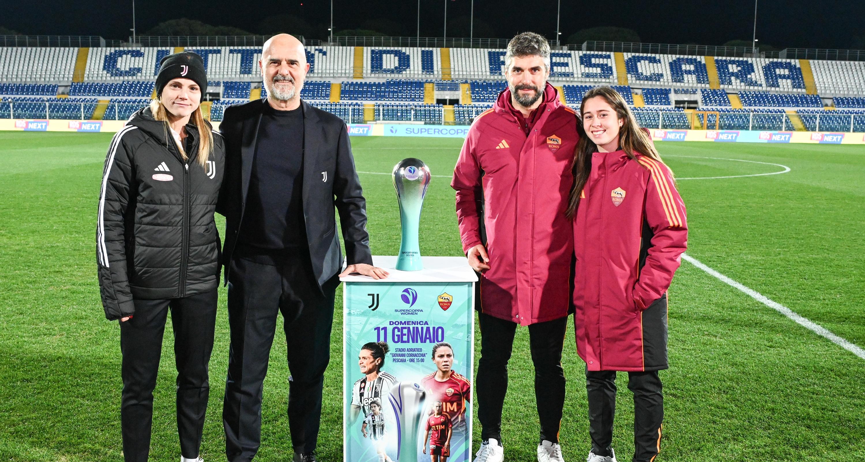 Supercoppa Women -1, lo show è a Pescara: Juventus-Roma apre il 2026. “Vogliamo iniziare l’anno con un trofeo”