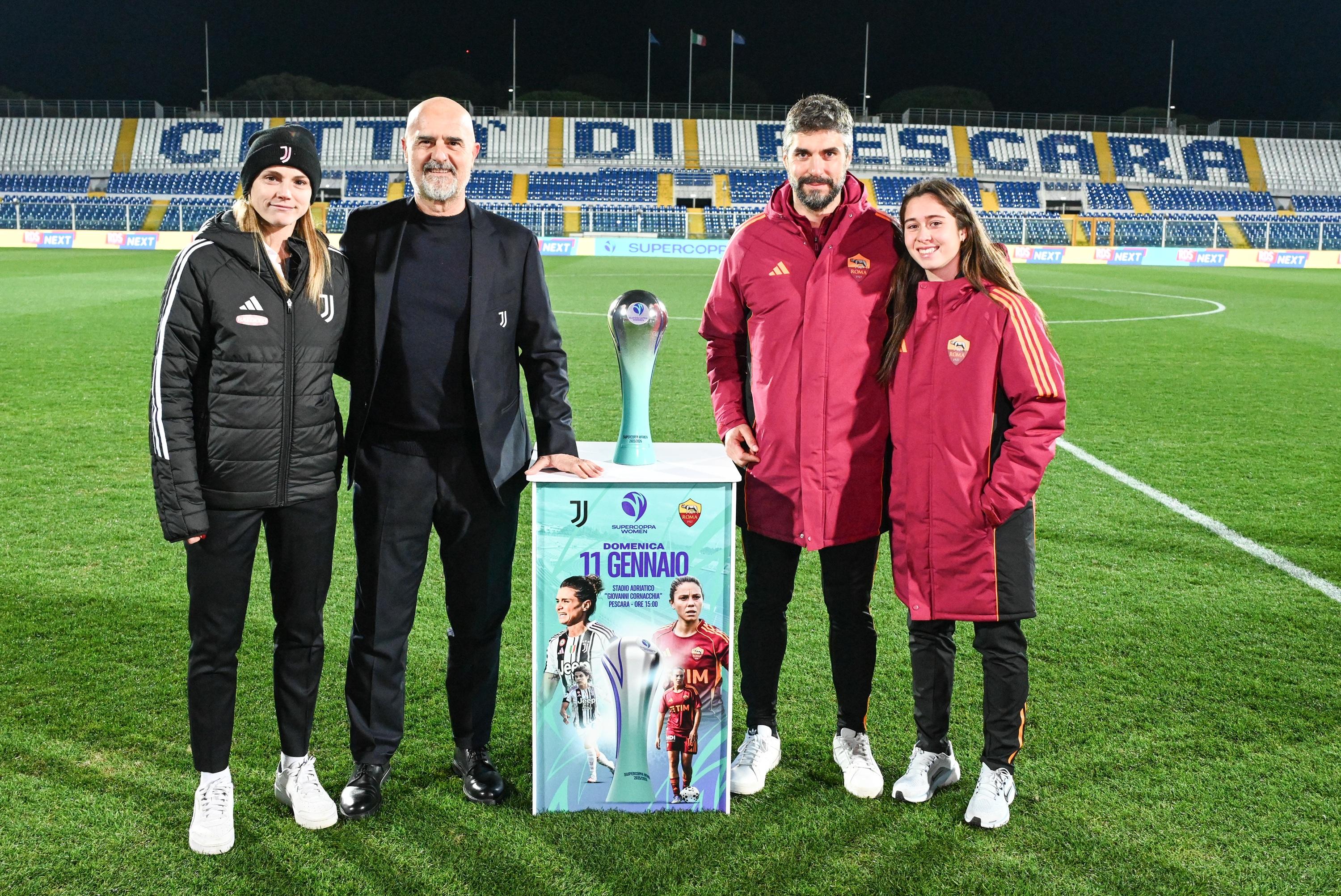 Supercoppa Women -1, lo show è a Pescara: Juventus-Roma apre il 2026. “Vogliamo iniziare l’anno con un trofeo”