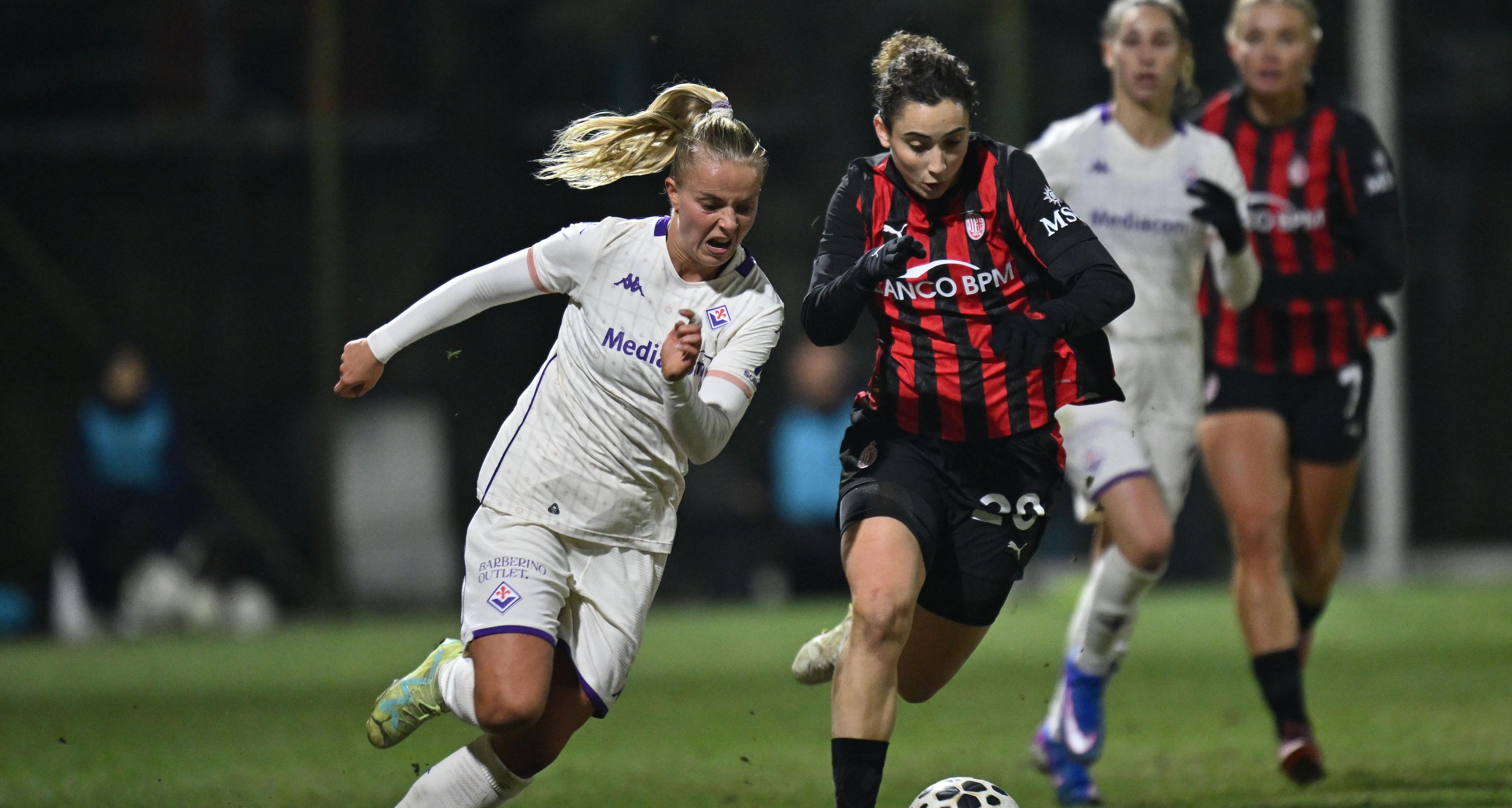 Coppa Italia Women, 1-1 tra Milan e Fiorentina nella prima gara dei quarti di finale