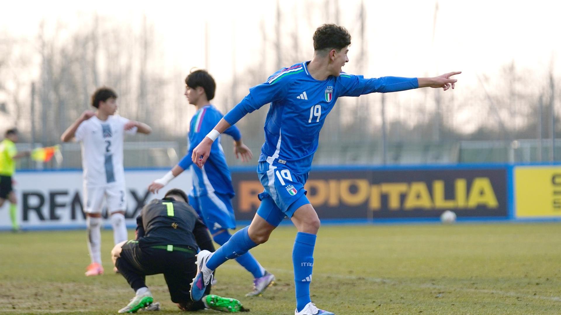 Italy win by a narrow margin: 1–0 against Slovenia in the first test match. Battisti: “A deserved victory.”
