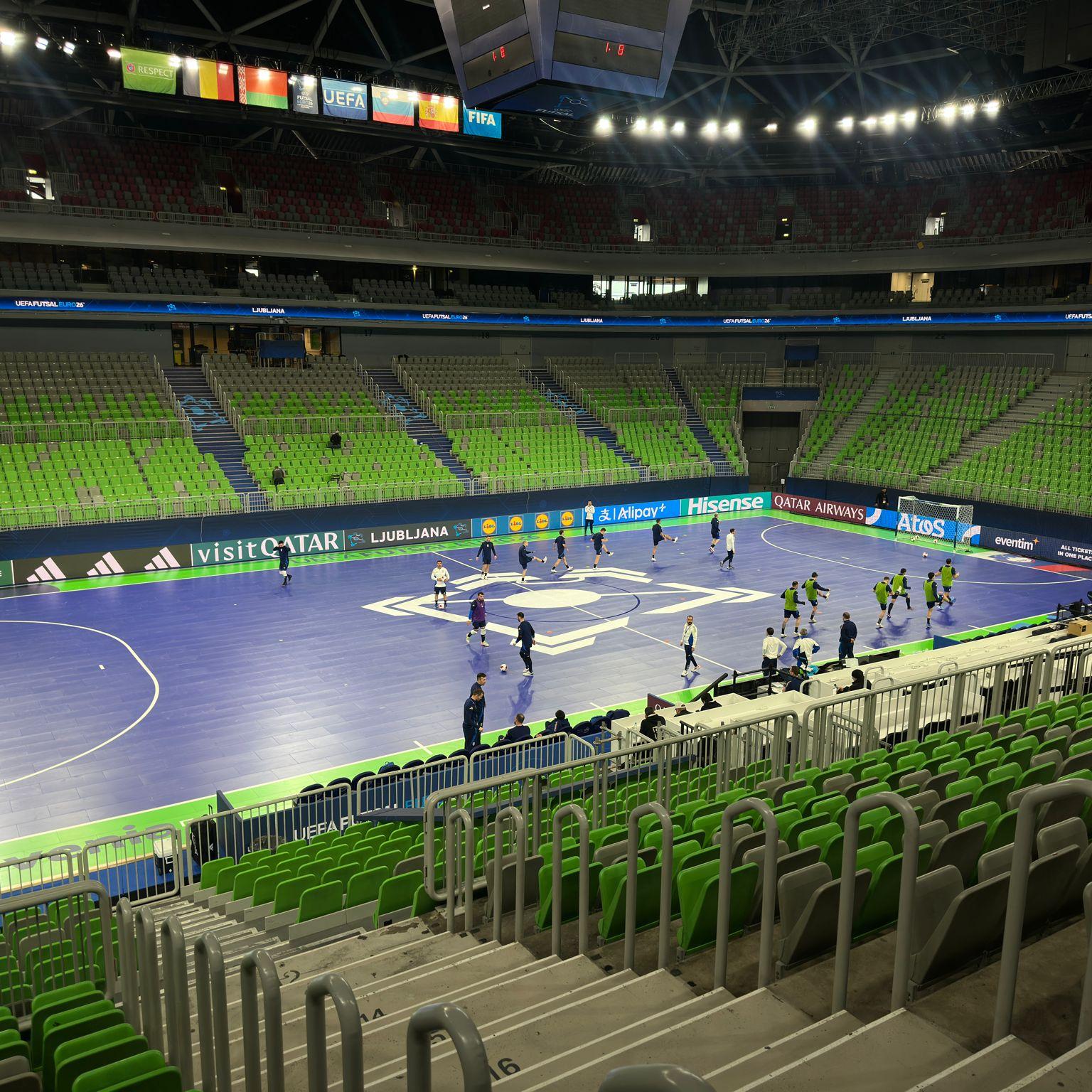 Inizia Futsal EURO 2026, mentre l’Italia ‘assaggia’ la Stozice Arena. Liberti: “Viviamo per questi momenti”