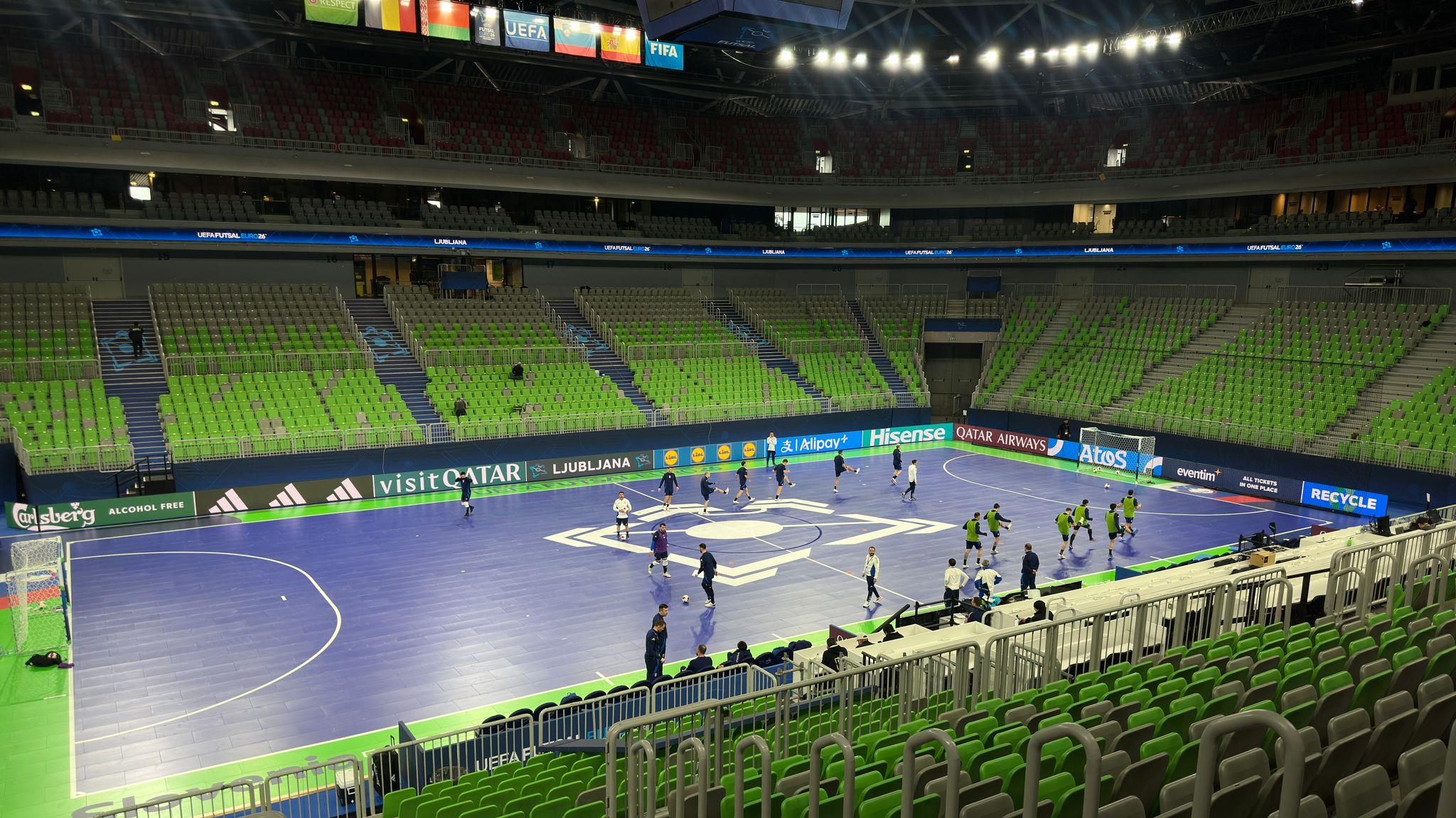 Inizia Futsal EURO 2026, mentre l’Italia ‘assaggia’ la Stozice Arena. Liberti: “Viviamo per questi momenti”