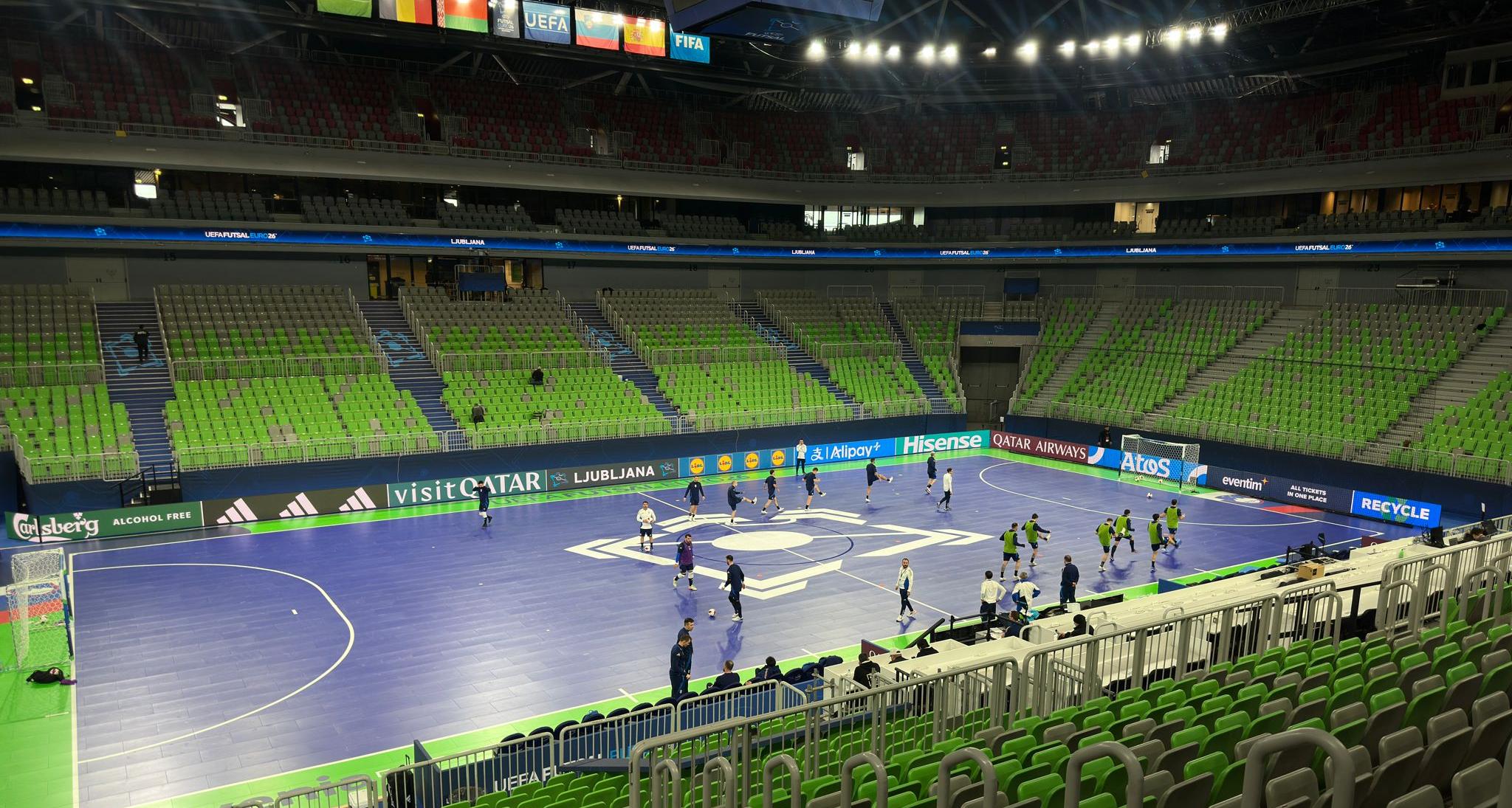 Inizia Futsal EURO 2026, mentre l’Italia ‘assaggia’ la Stozice Arena. Liberti: “Viviamo per questi momenti”