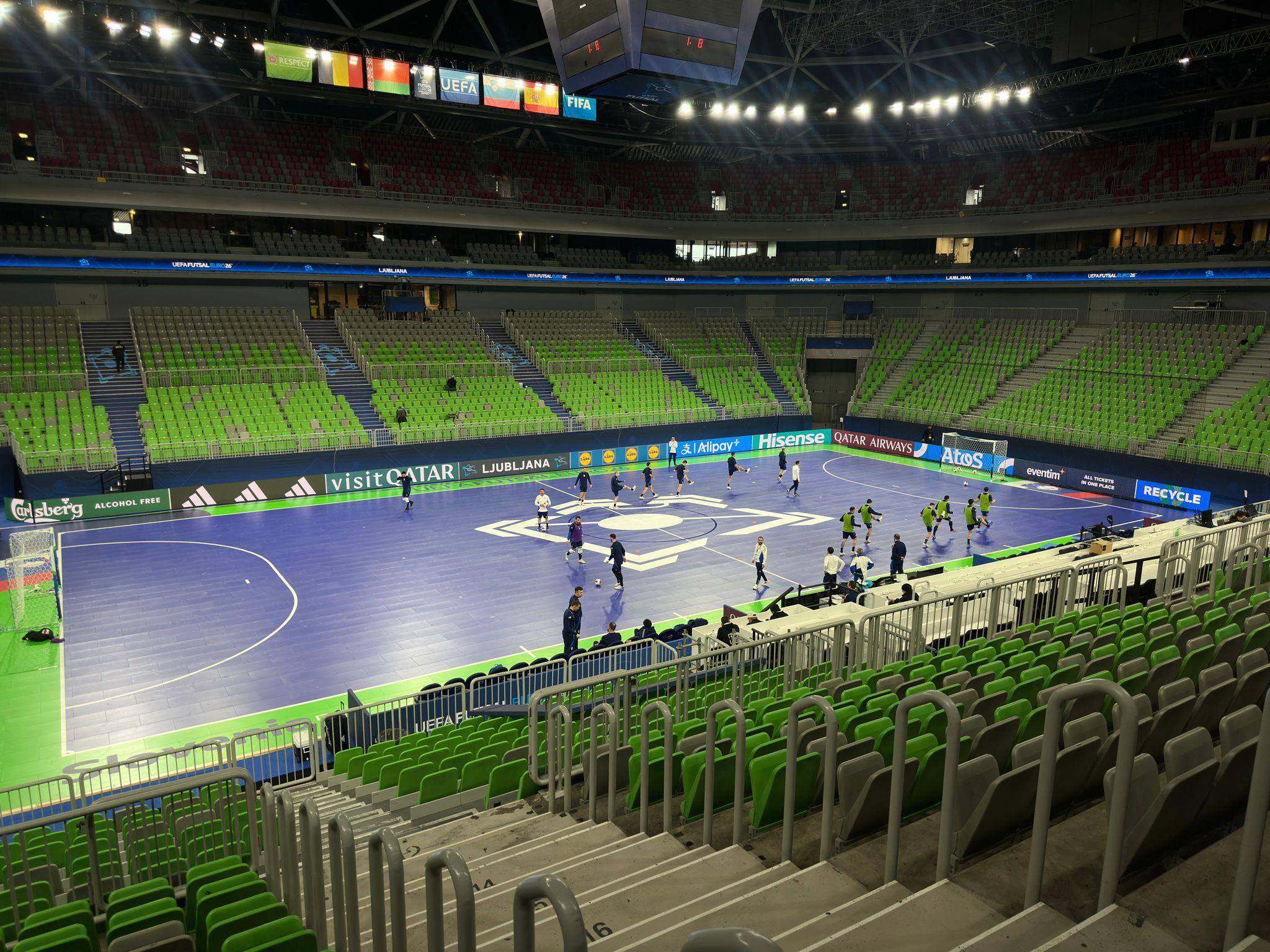 Inizia Futsal EURO 2026, mentre l’Italia ‘assaggia’ la Stozice Arena. Liberti: “Viviamo per questi momenti”