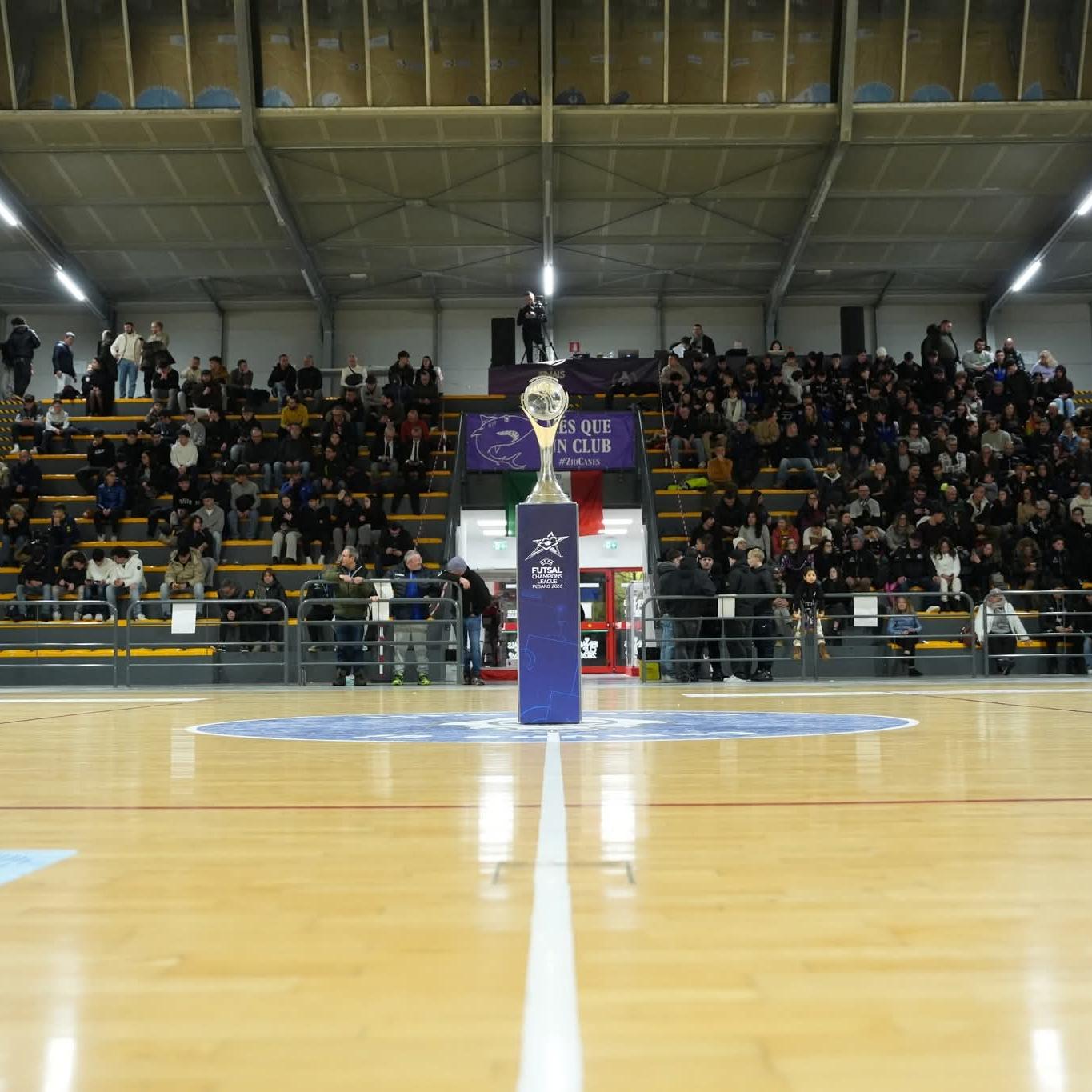 UEFA Futsal Champions League, a febbraio la coppa in viaggio nelle Marche: tutte le tappe del trophy tour