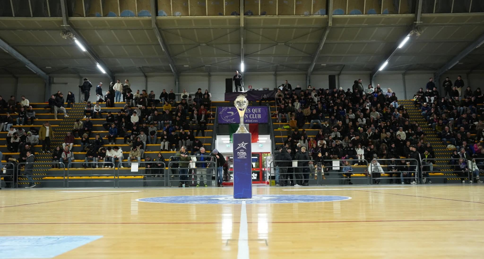 UEFA Futsal Champions League, a febbraio la coppa in viaggio nelle Marche: tutte le tappe del trophy tour