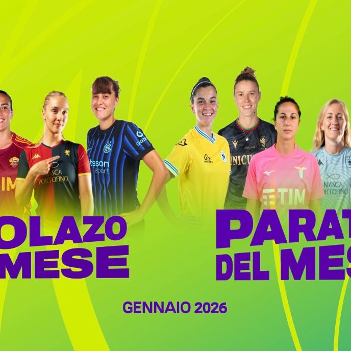 Vota il gol e la parata del mese di gennaio sui canali social della Serie A Women