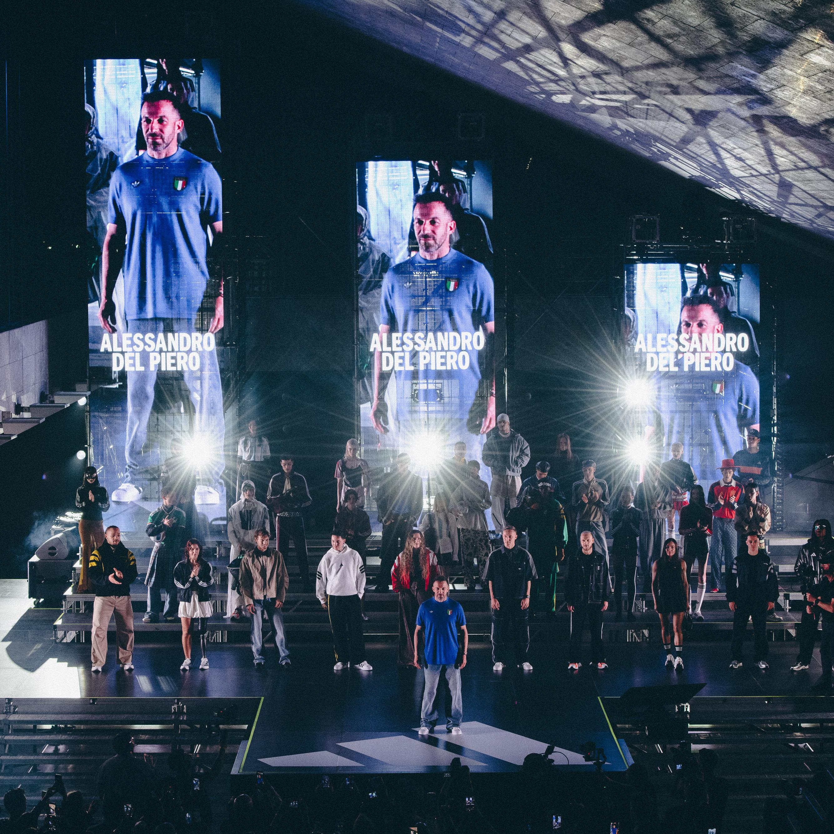 UNEXPECTED: adidas porta in scena l’incontro tra sport e moda. Da Buffon a Dimarco, Frattesi e Raspadori: tanto Azzurro a Milano