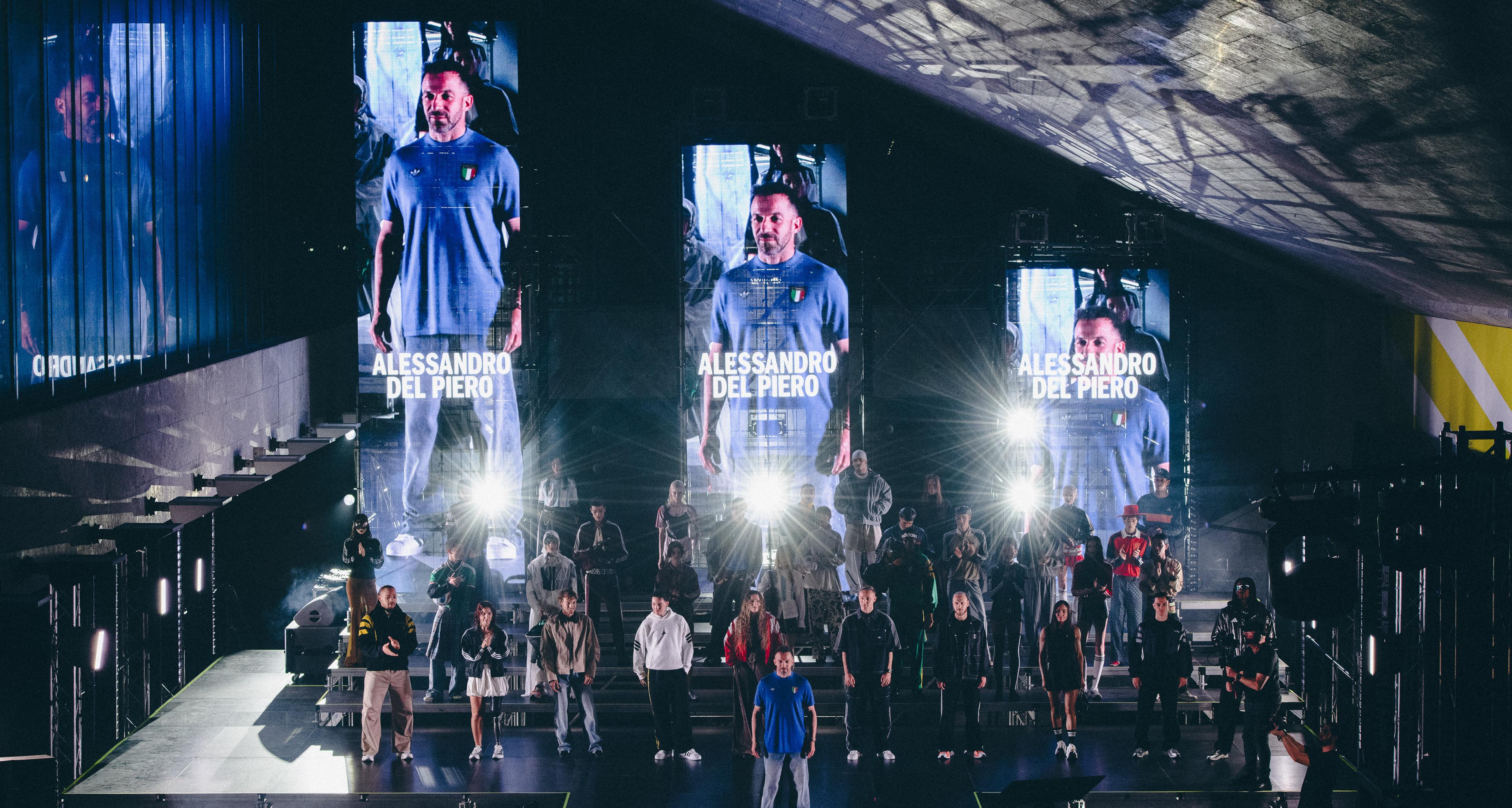 UNEXPECTED: adidas porta in scena l’incontro tra sport e moda. Da Buffon a Dimarco, Frattesi e Raspadori: tanto Azzurro a Milano